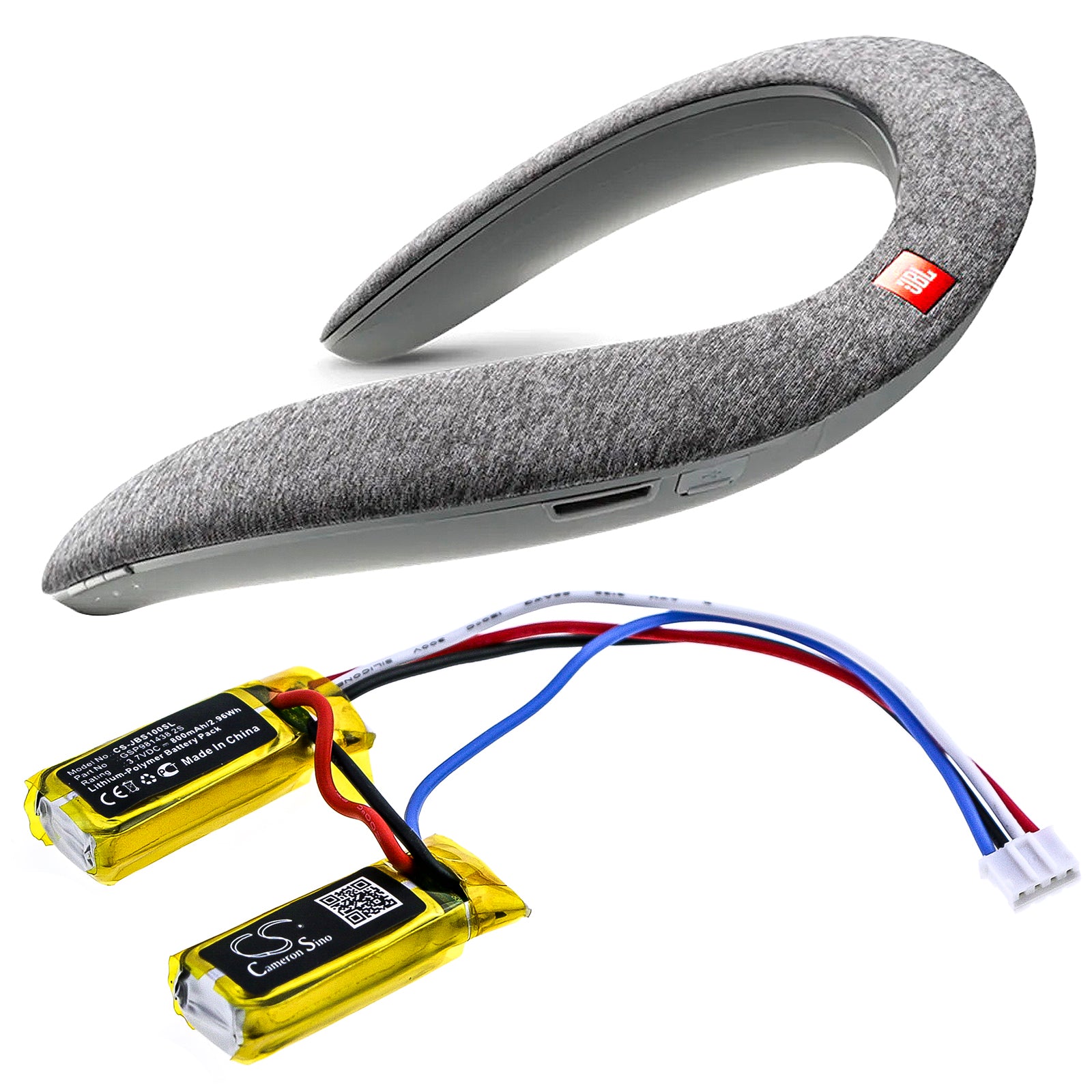 Li-Polymer BSpeaker attery fits Jbl, Soundgear 3.7V, 800mAh Speaker Cameron Sino Technology Limited