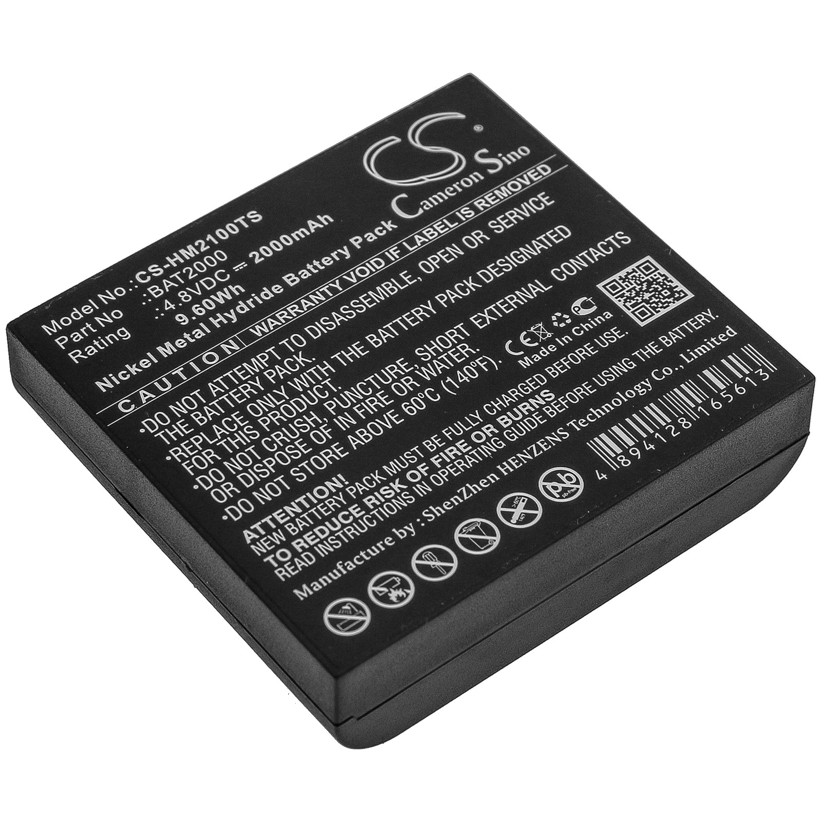 Ni-MH Battery fits Hme, Com 2000 4.8V, 2000mAh Wireless Headset Cameron Sino Technology Limited