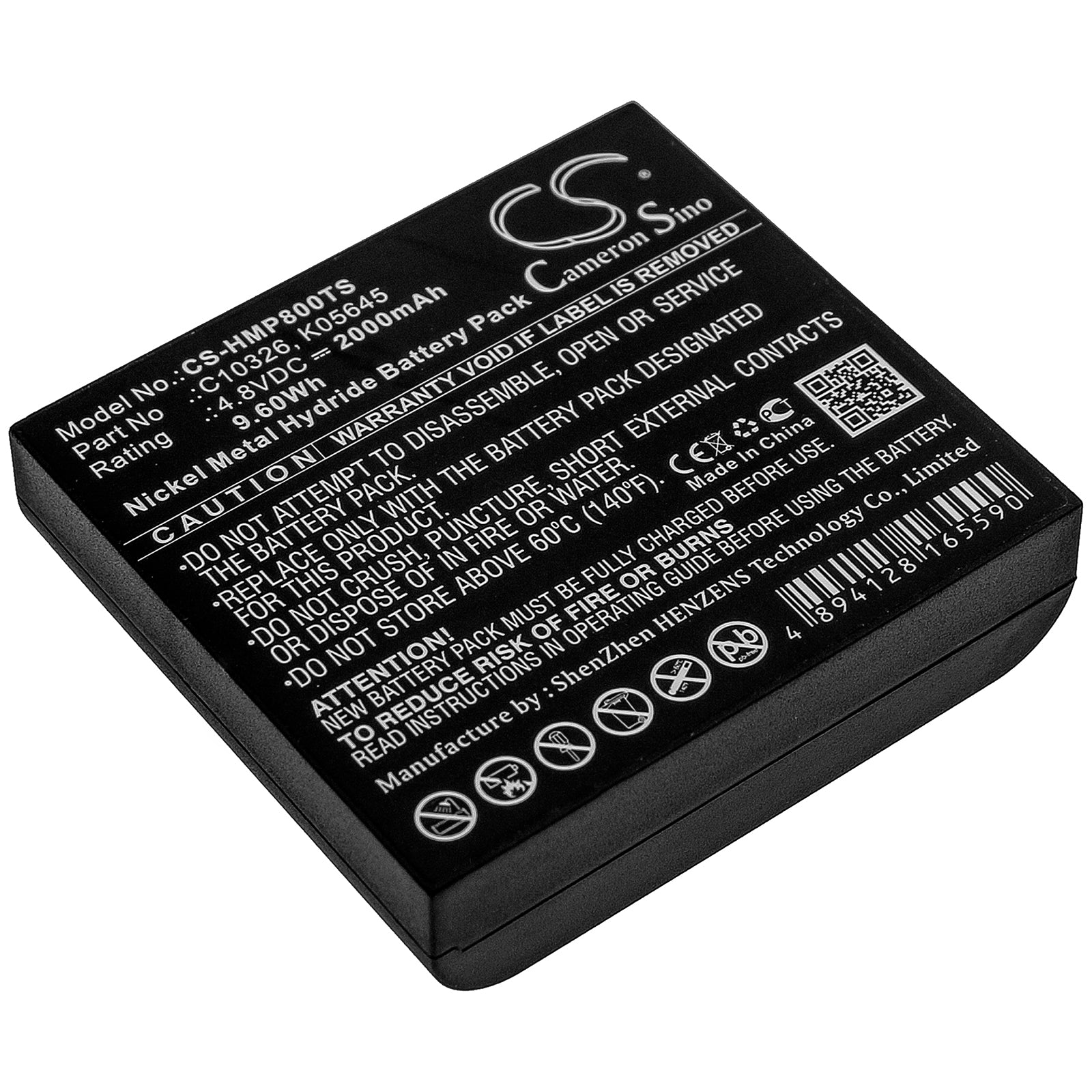Ni-MH Battery fits Hme, Bp800 Beltpack 4.8V, 2000mAh Wireless Headset Cameron Sino Technology Limited