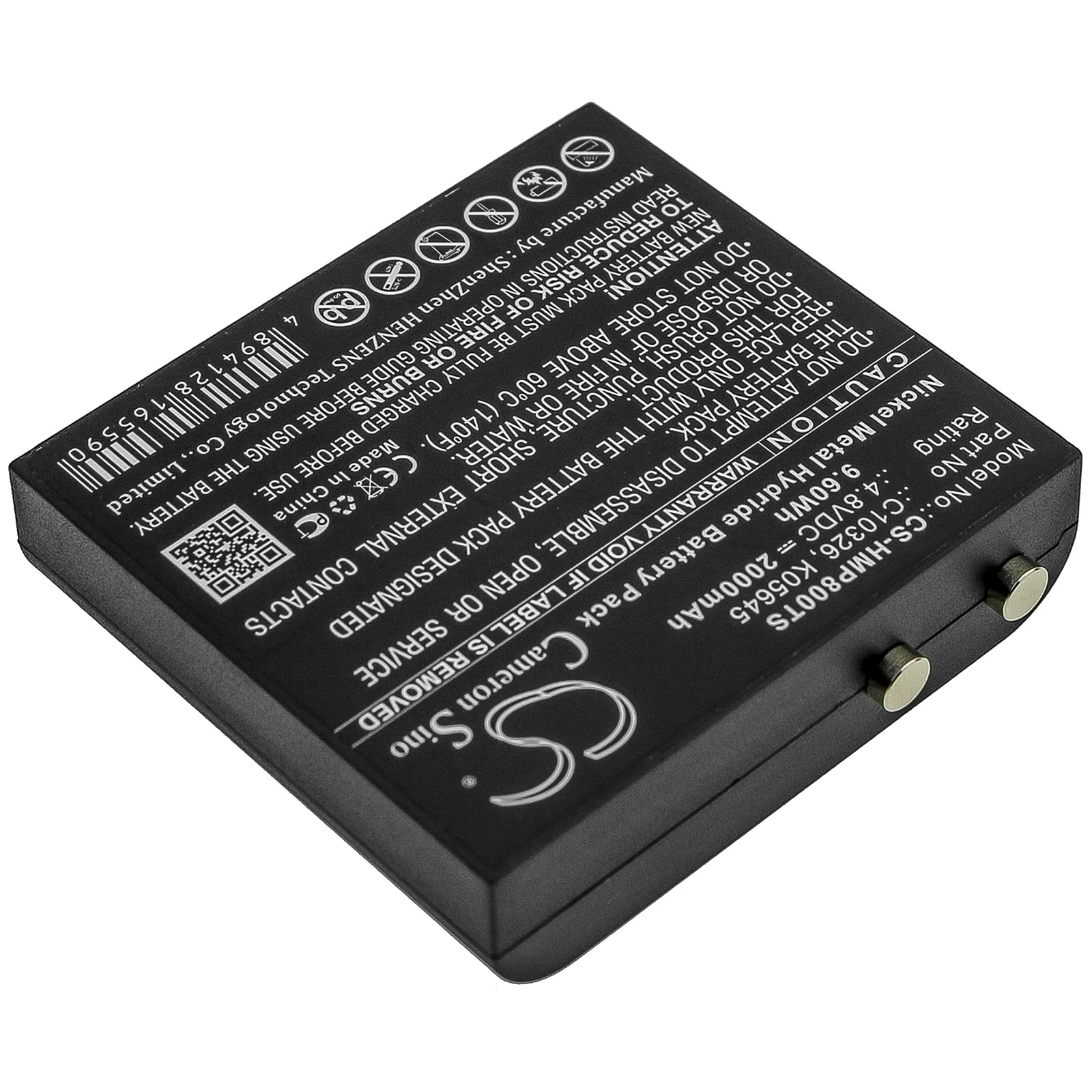 Ni-MH Battery fits Hme, Bp800 Beltpack 4.8V, 2000mAh Wireless Headset Cameron Sino Technology Limited