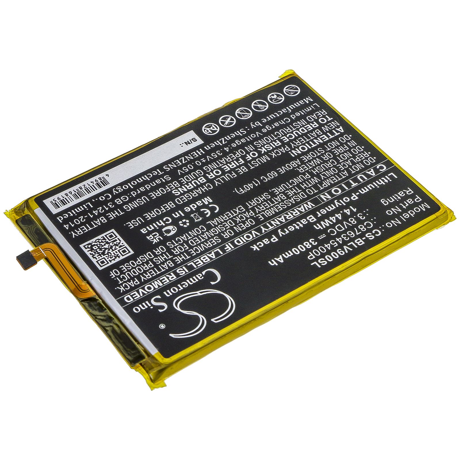 Li-Polymer Battery fits Blu, G8 G0170, V0450uu, V9 3.8V, 3800mAh Mobile & SmartPhone Cameron Sino Technology Limited