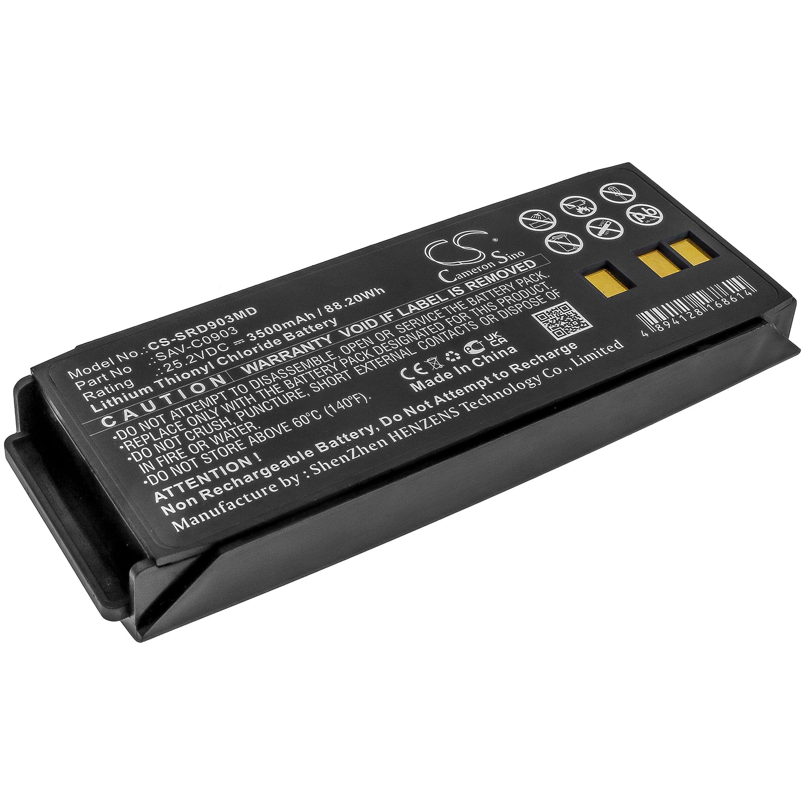 Li-SOCl2 Battery fits Saverone, Automatic, D, P 25.2V, 3500mAh Medical Cameron Sino Technology Limited