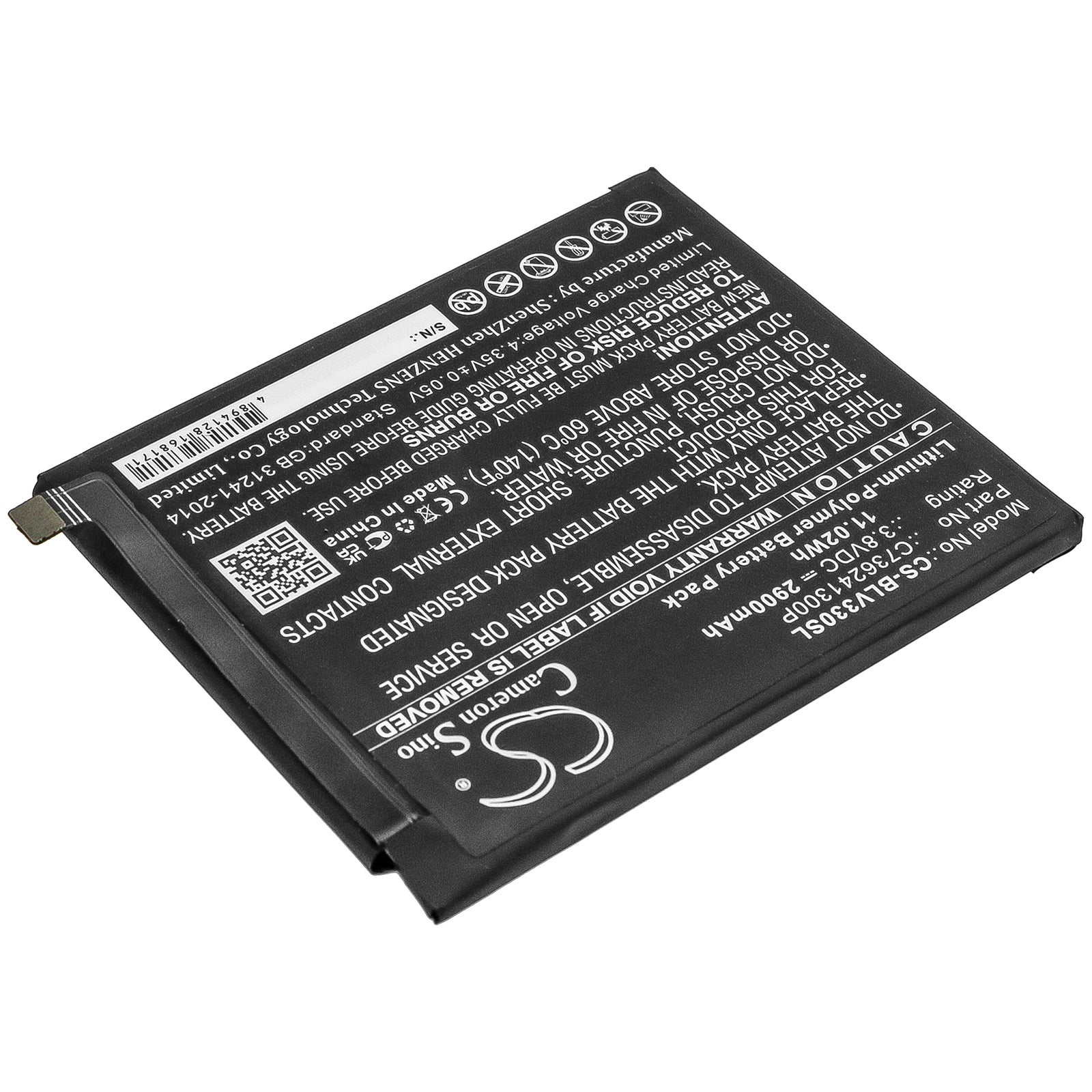 Li-Polymer Battery fits Blu, V0330ww, Vivo Xi 3.8V, 2900mAh Mobile & SmartPhone Cameron Sino Technology Limited