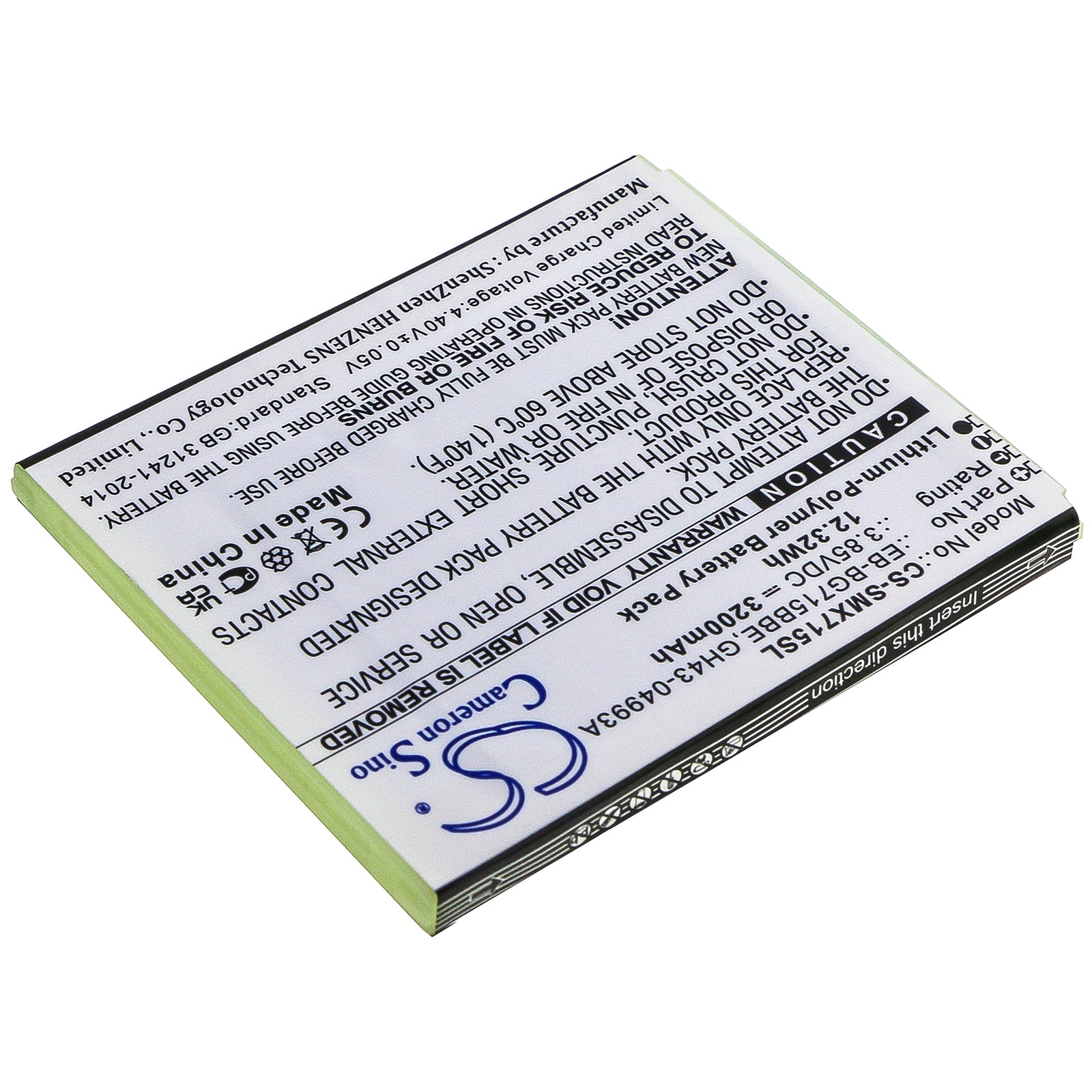 Li-Polymer Battery fits Samsung, Galaxy Xcover Pro, Sm-g715, Sm-g715fn/ds 3.85V, 3200mAh Mobile & SmartPhone Cameron Sino Technology Limited