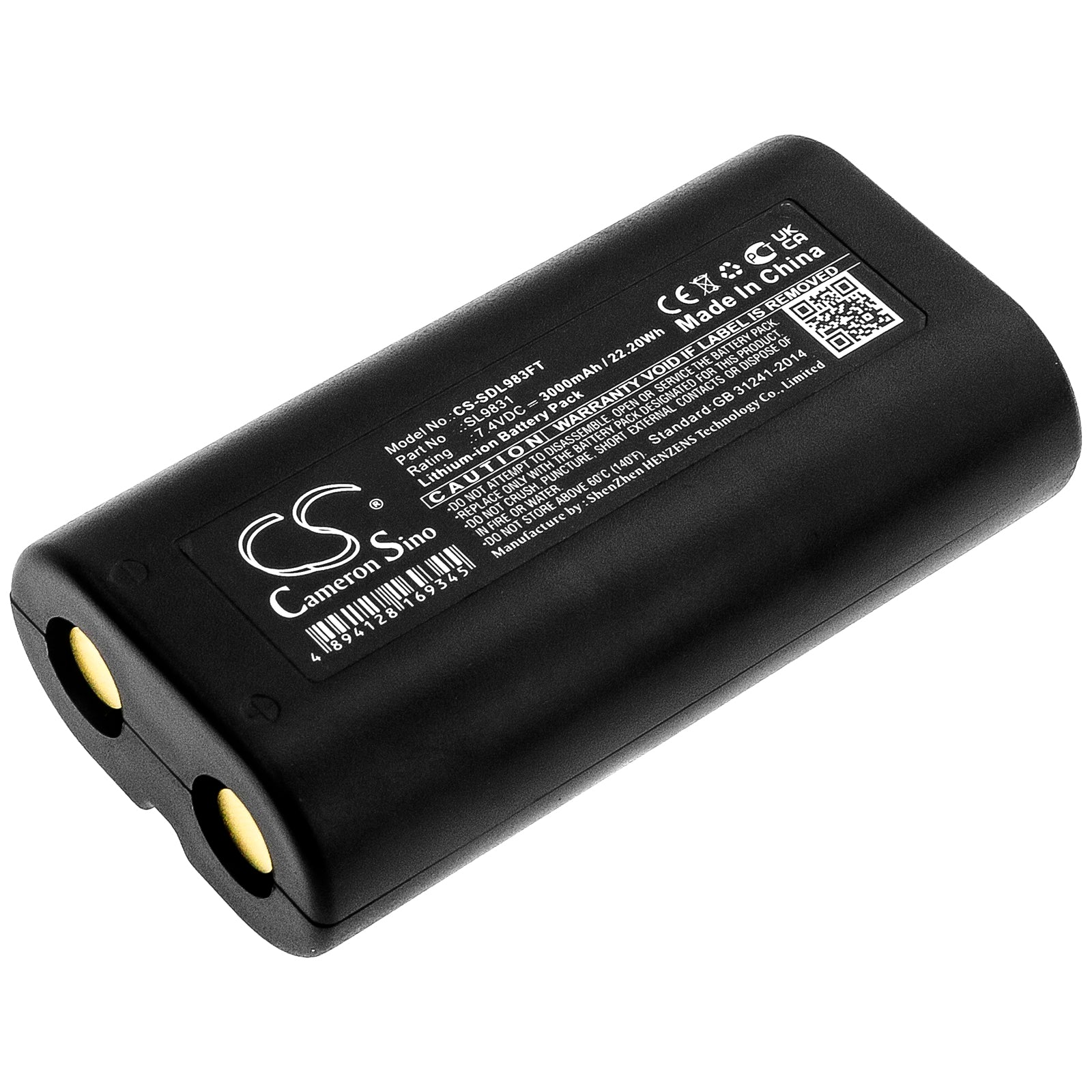 Li-ion Battery fits Sealife, Sea Dragon 1200, Sea Dragon 1500, Sea Dragon 2000 7.4V, 3000mAh Flashlight Cameron Sino Technology Limited