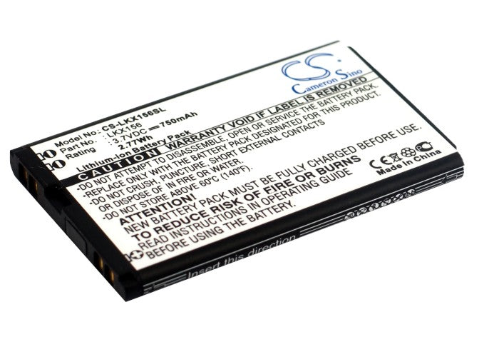 Li-Polymer Battery fits Lg, C600, Kx126, Kx156 3.7V, 750mAh Mobile & SmartPhone Cameron Sino Technology Limited