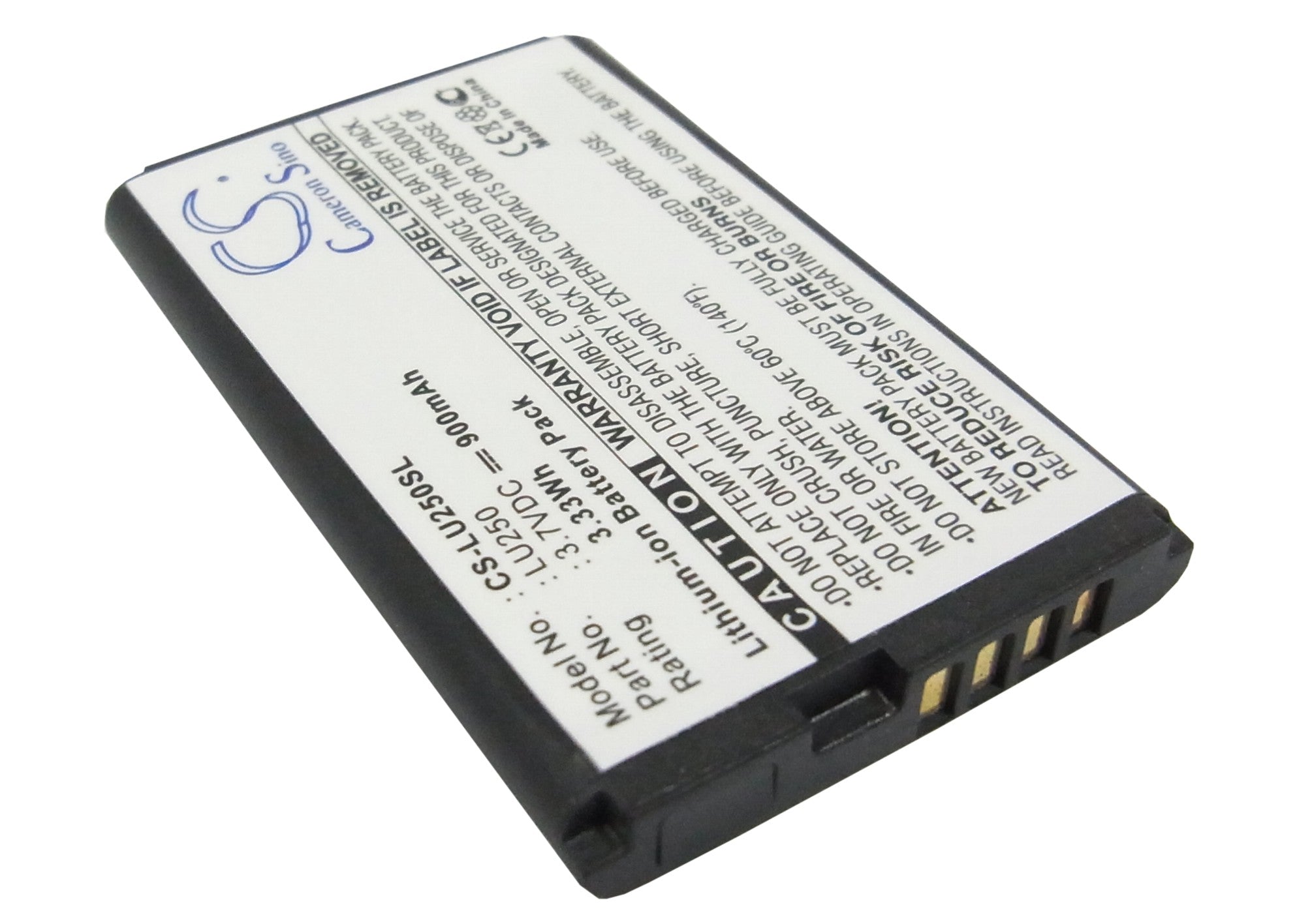 Li-ion Battery fits Lg, U250 3.7V, 900mAh Communications Cameron Sino Technology Limited (Suspended)