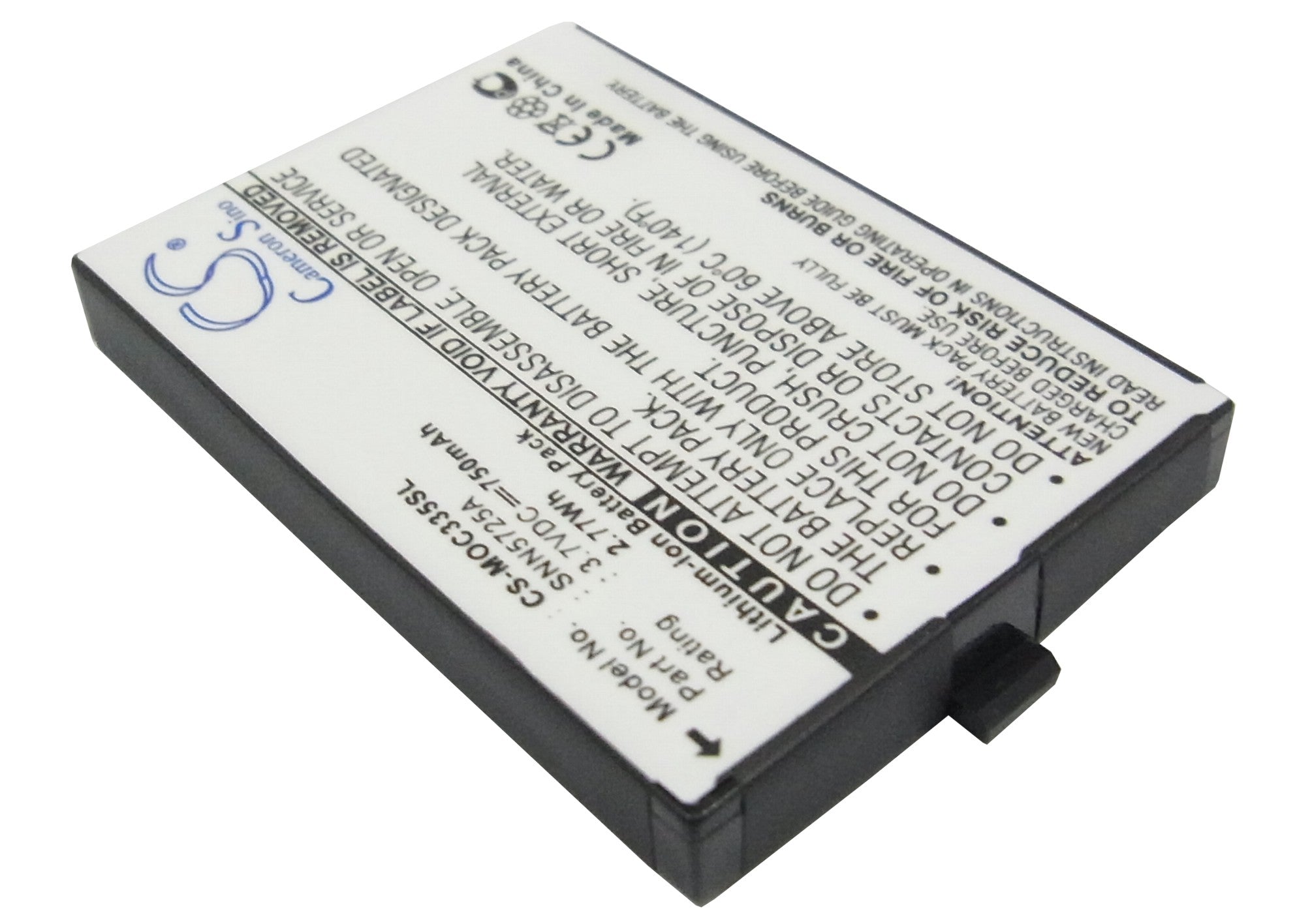 Li-Polymer Battery fits Motorola, C300, C335 3.7V, 750mAh Mobile & SmartPhone Cameron Sino Technology Limited