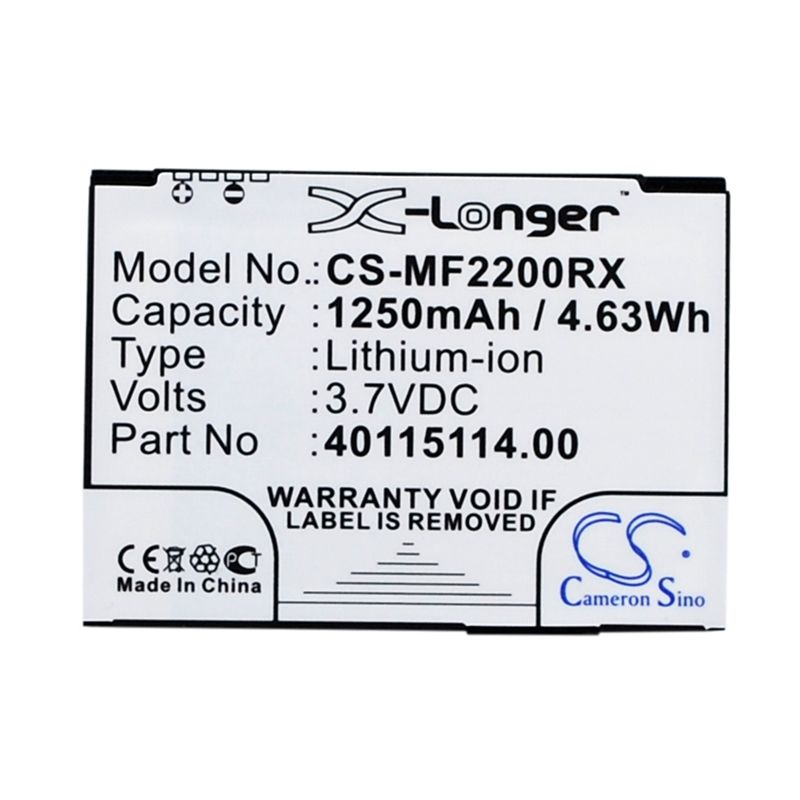 Li-ion Battery fits Novatel Wireless, Mifi2200, Novatel Wireless 3.7V, 1250mAh Hotspot Cameron Sino Technology Limited