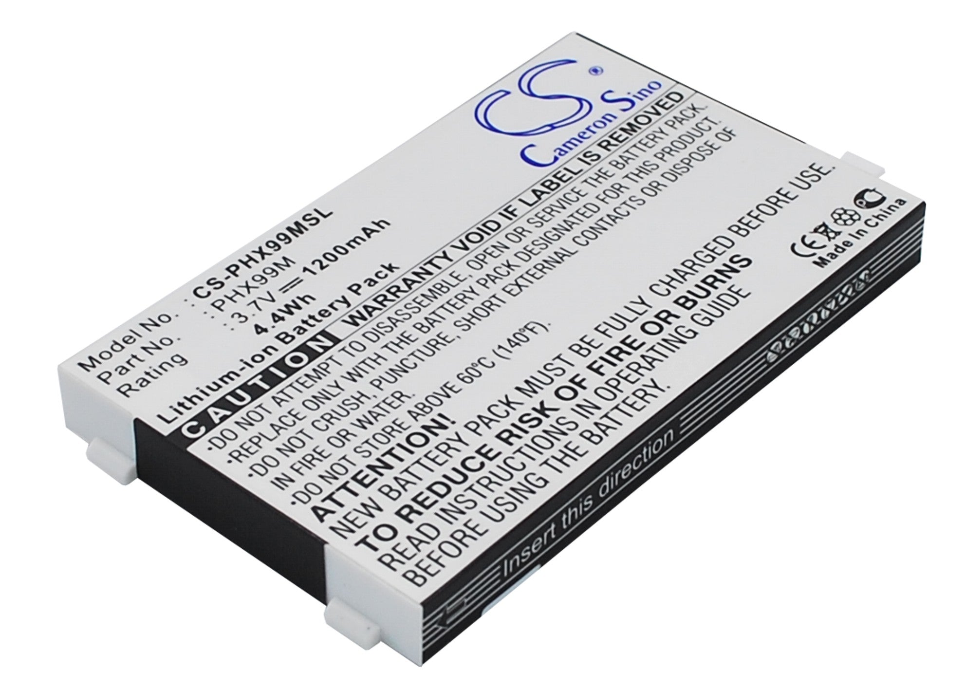 Li-ion Battery fits Philips, 9@9m, Xenium 9a9m 3.7V, 1200mAh Communications Cameron Sino Technology Limited (Suspended)