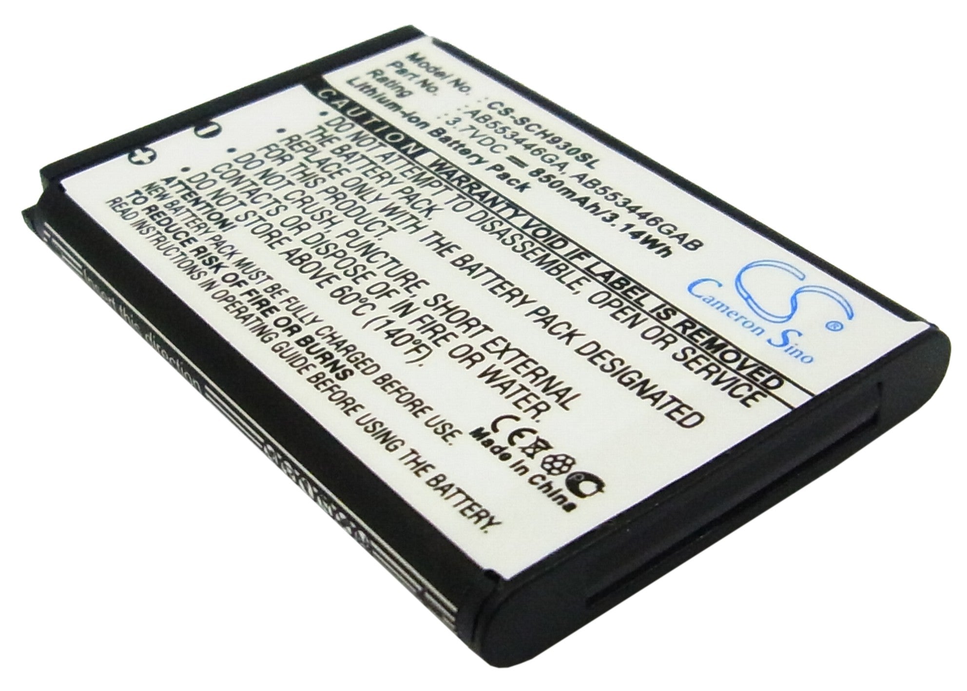 Li-Polymer Battery fits Samsung, Sch-a645, Sch-a870, Sch-a930 3.7V, 850mAh Mobile & SmartPhone Cameron Sino Technology Limited