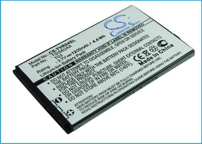 Li-ion Battery fits Toshiba, Regza Is04, T-01c 3.7V, 1200mAh Communications Cameron Sino Technology Limited (Suspended)