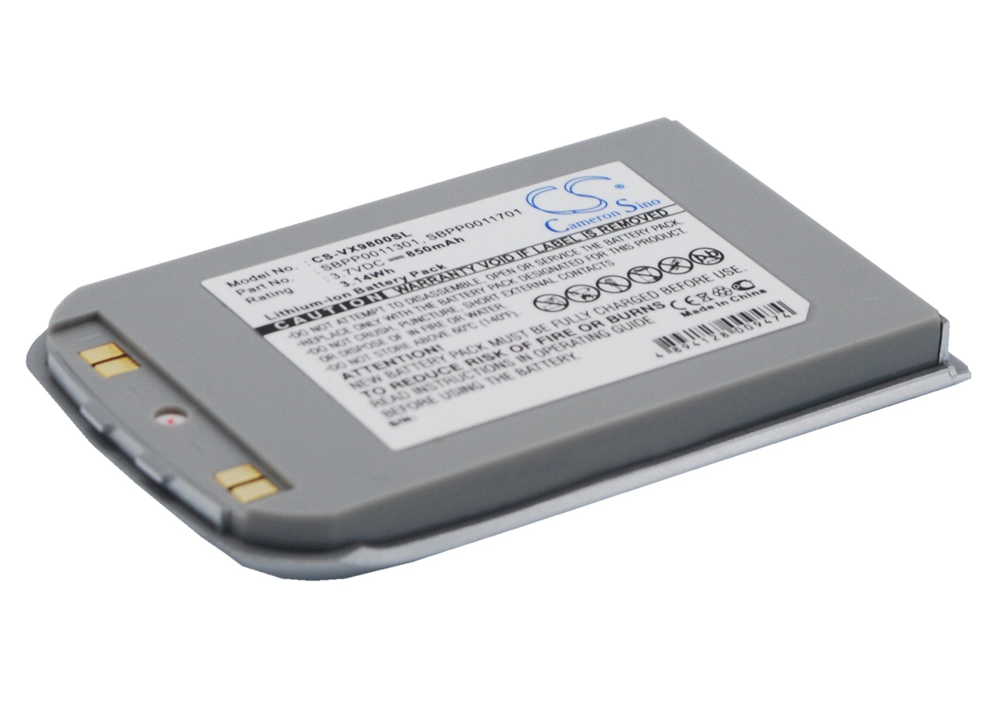 Li-ion Battery fits Lg, V, Vx9800, Vx-9800 3.7V, 850mAh Mobile & SmartPhone Cameron Sino Technology Limited