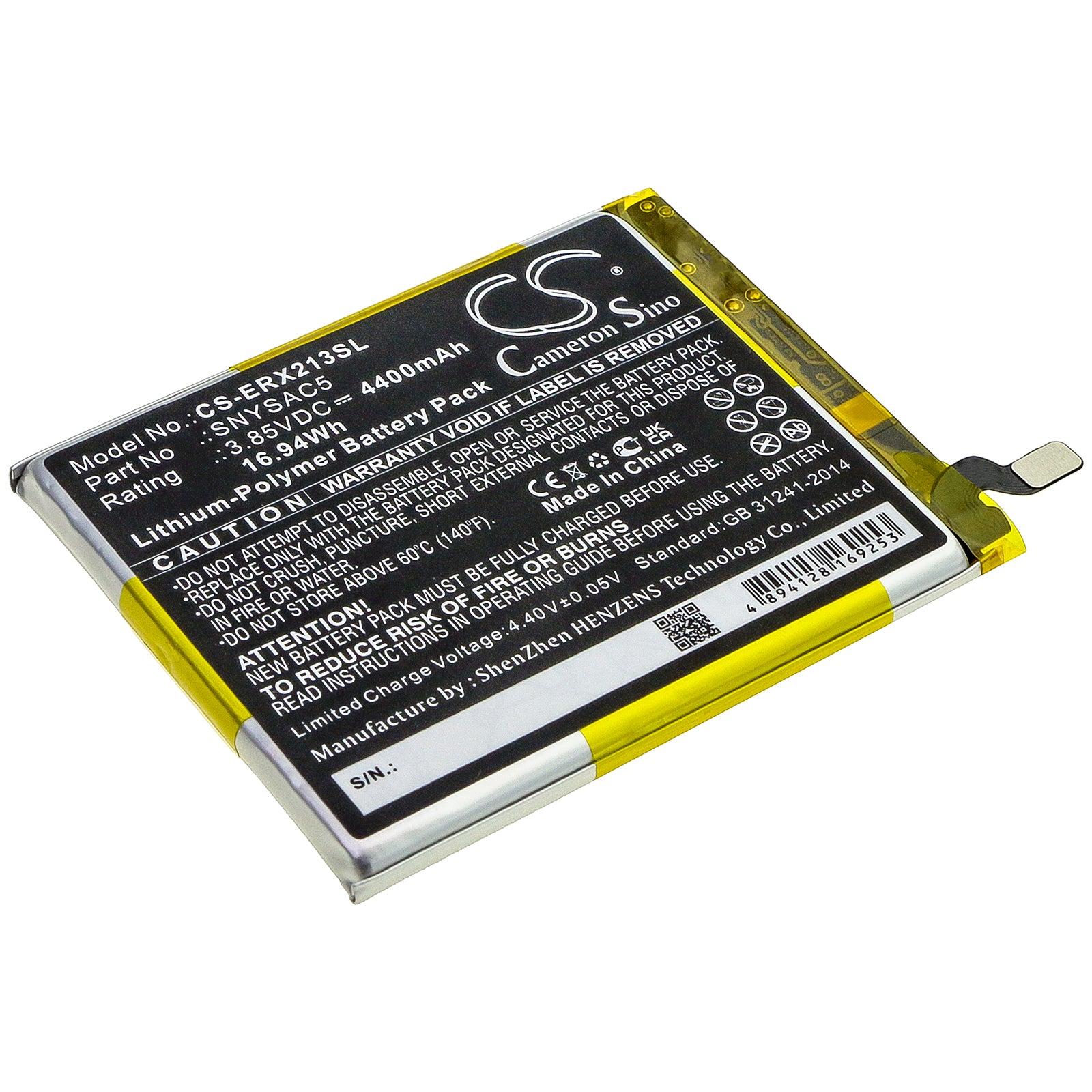 Li-Polymer Battery fits Sony, A102so, Pdx-213, So-52b 3.85V, 4400mAh Mobile & SmartPhone Cameron Sino Technology Limited