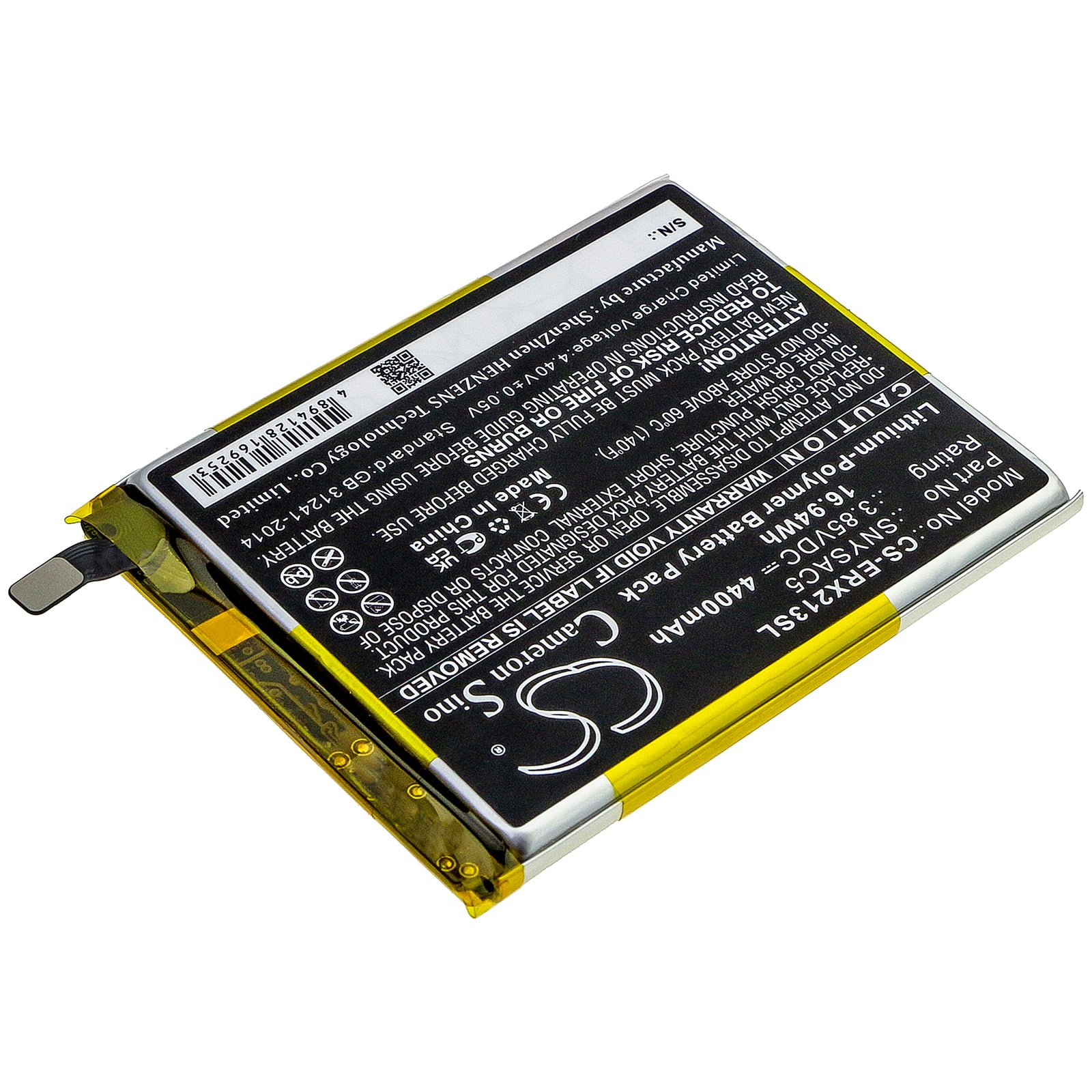 Li-Polymer Battery fits Sony, A102so, Pdx-213, So-52b 3.85V, 4400mAh Mobile & SmartPhone Cameron Sino Technology Limited