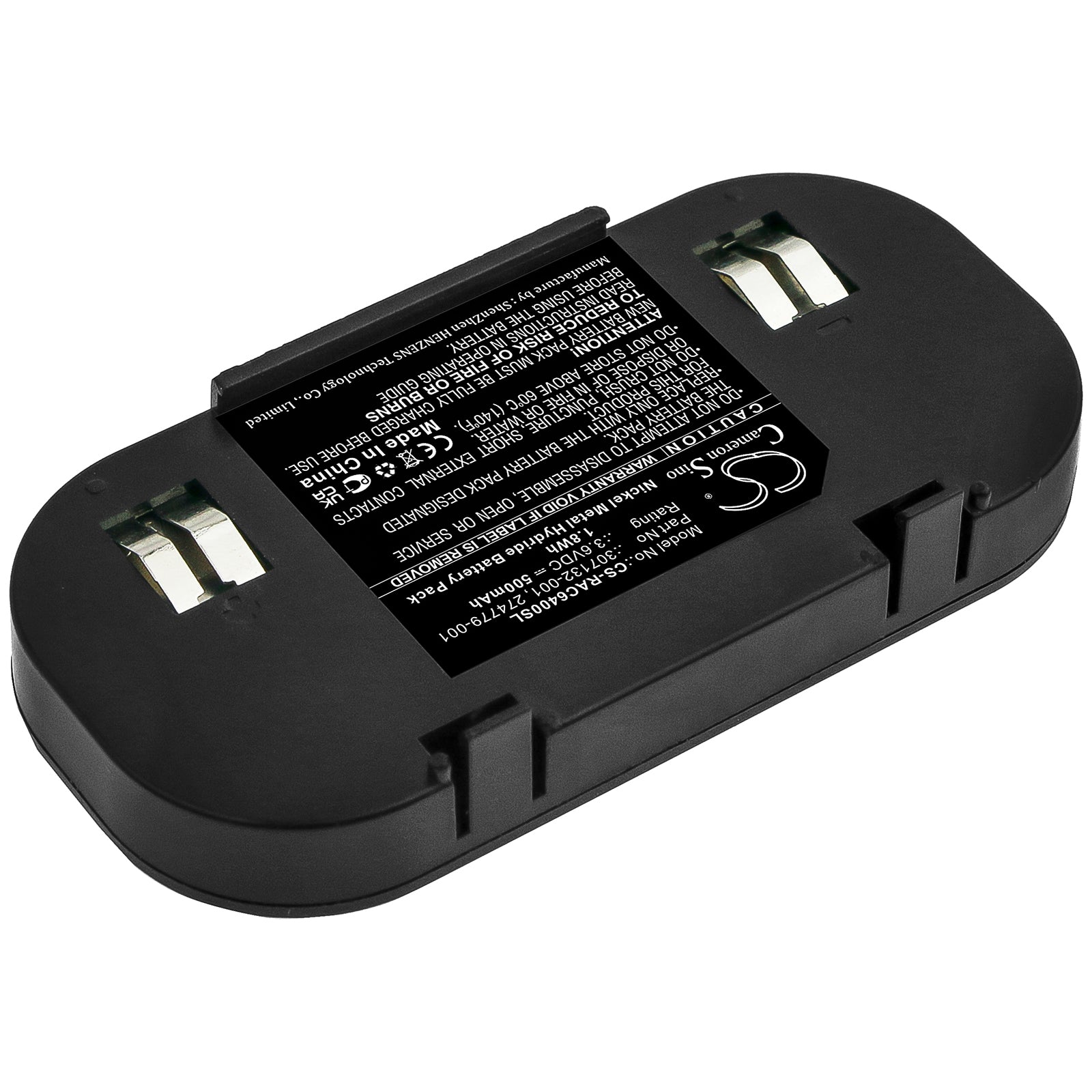 Ni-MH Battery fits Hp, 201201-001, 201201-371, 201201-aa1 3.6V, 500mAh RAID Controller Cameron Sino Technology Limited