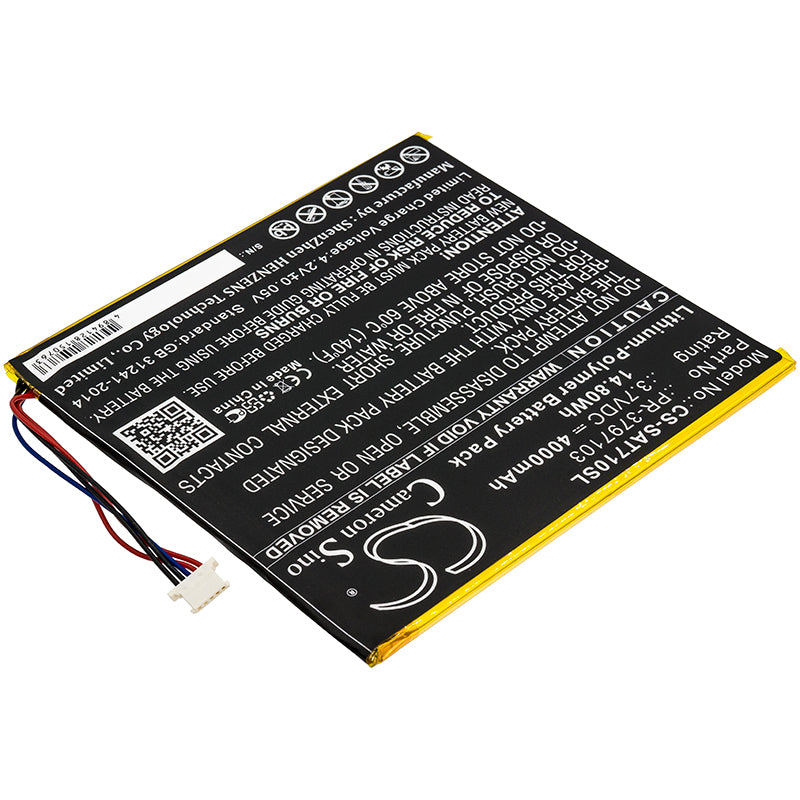 Li-Polymer Battery fits Insignia, Flex Ns, P08a7100 3.7V, 4000mAh Computer Cameron Sino Technology Limited