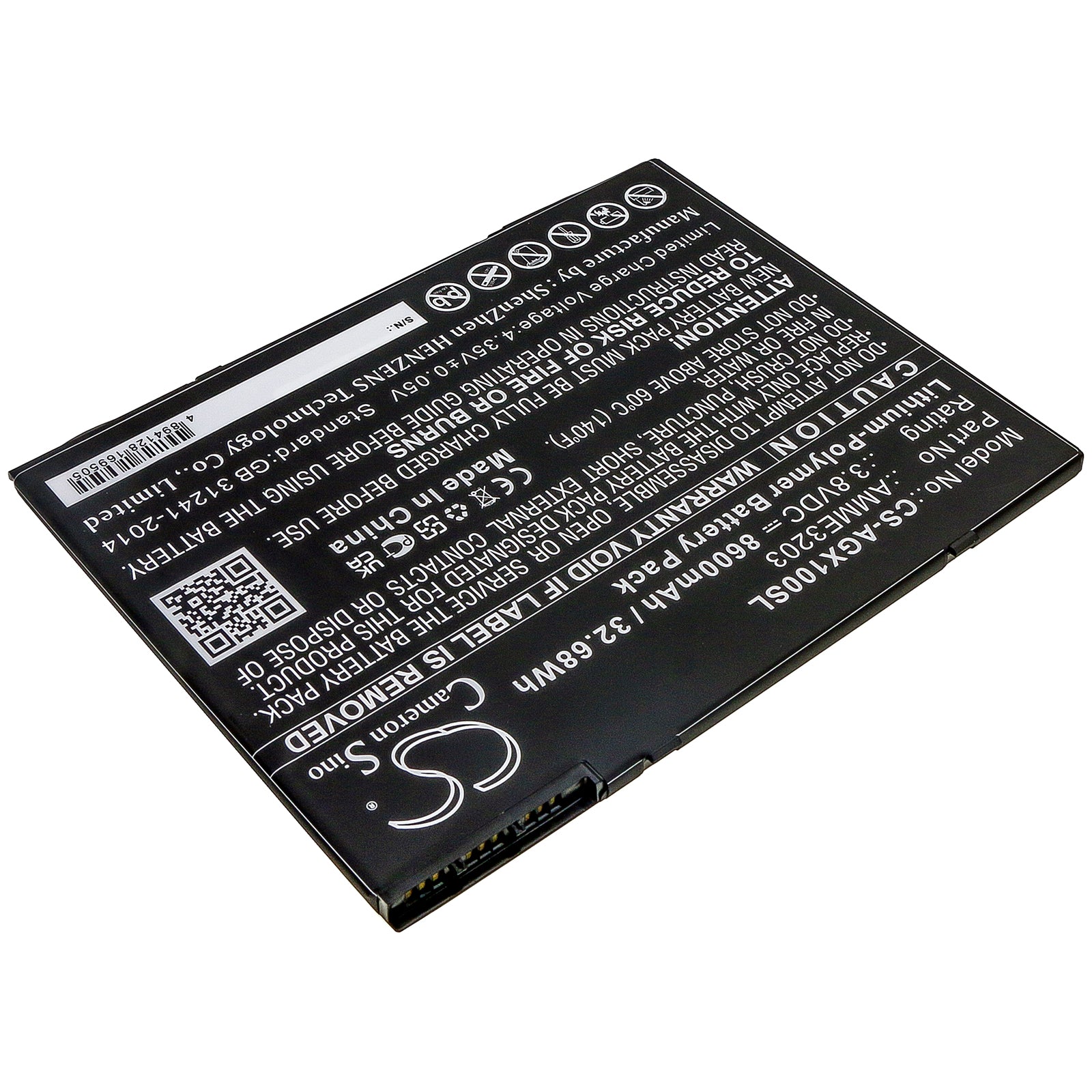 Li-Polymer Battery fits Aegex, 10 Intrinsically Safe Tablet, 10 Tablets 3.8V, 8600mAh Computer Cameron Sino Technology Limited (Suspended)