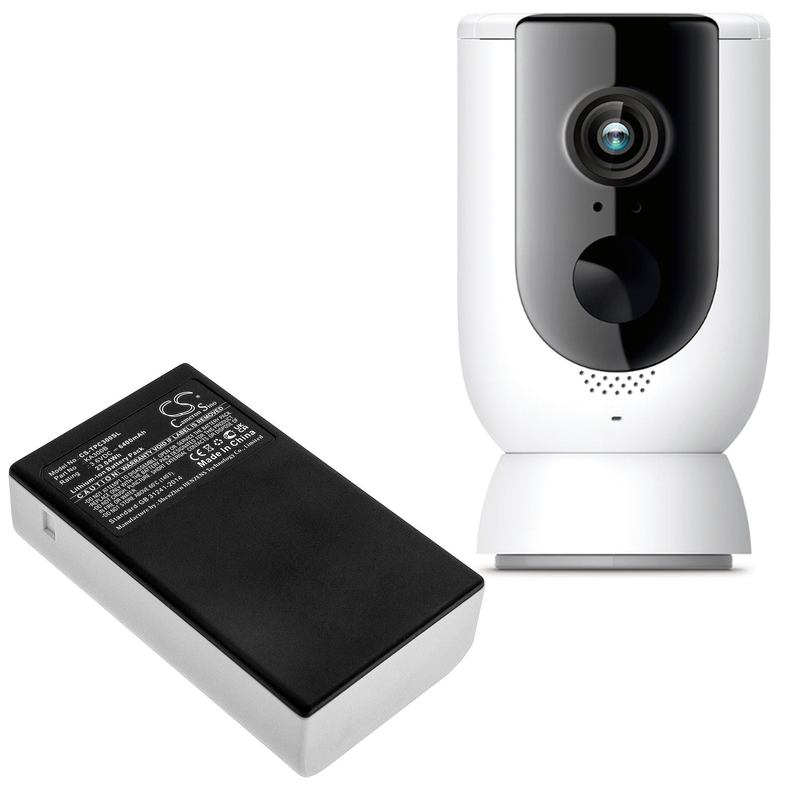 Li-ion Battery fits Tp-link, Kasa Kc300 3.6V, 6400mAh Home Electronics Cameron Sino Technology Limited