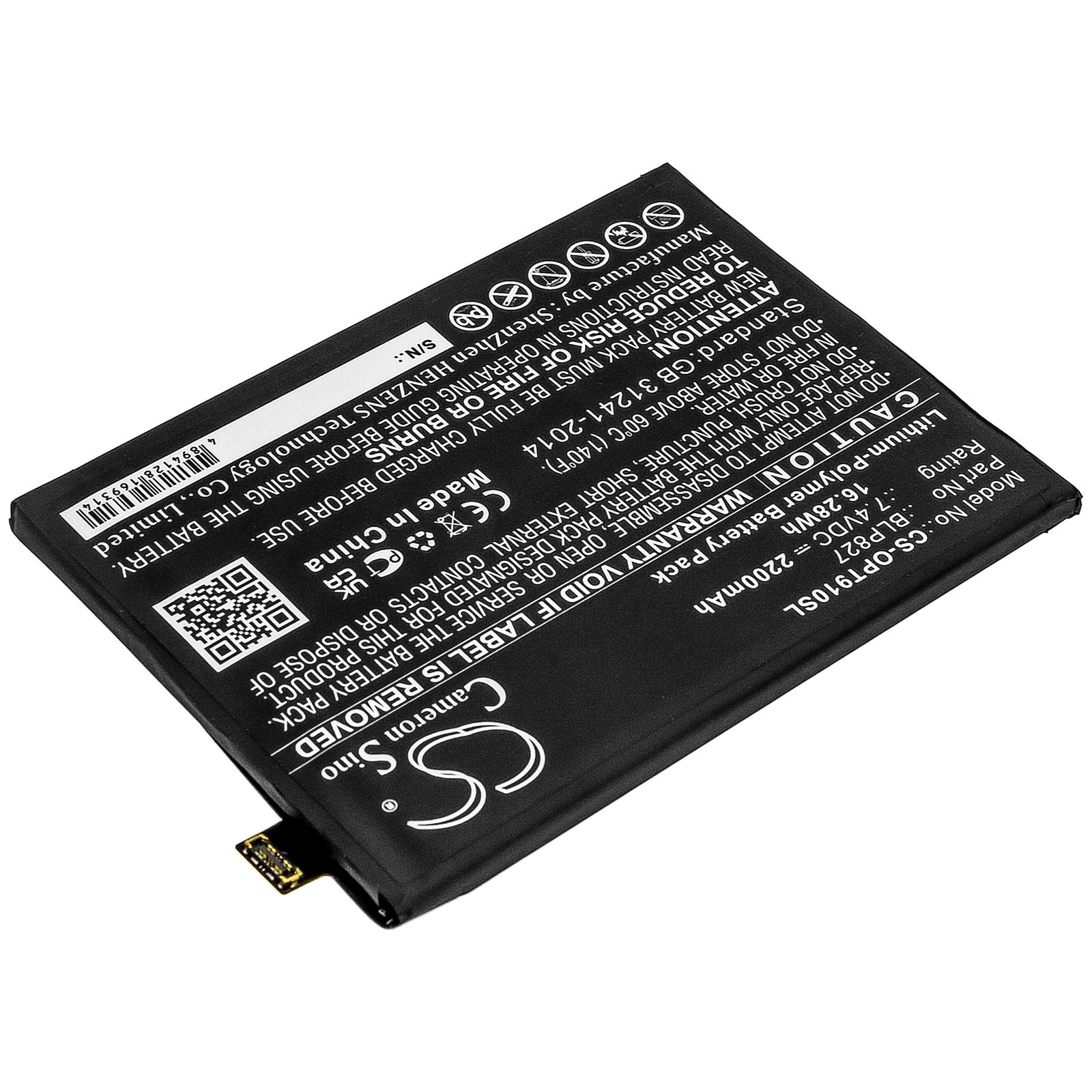 Li-ion Battery fits Oneplus, 9 Pro 5g, Le2120, Le2121 7.4V, 2200mAh Mobile & SmartPhone Cameron Sino Technology Limited