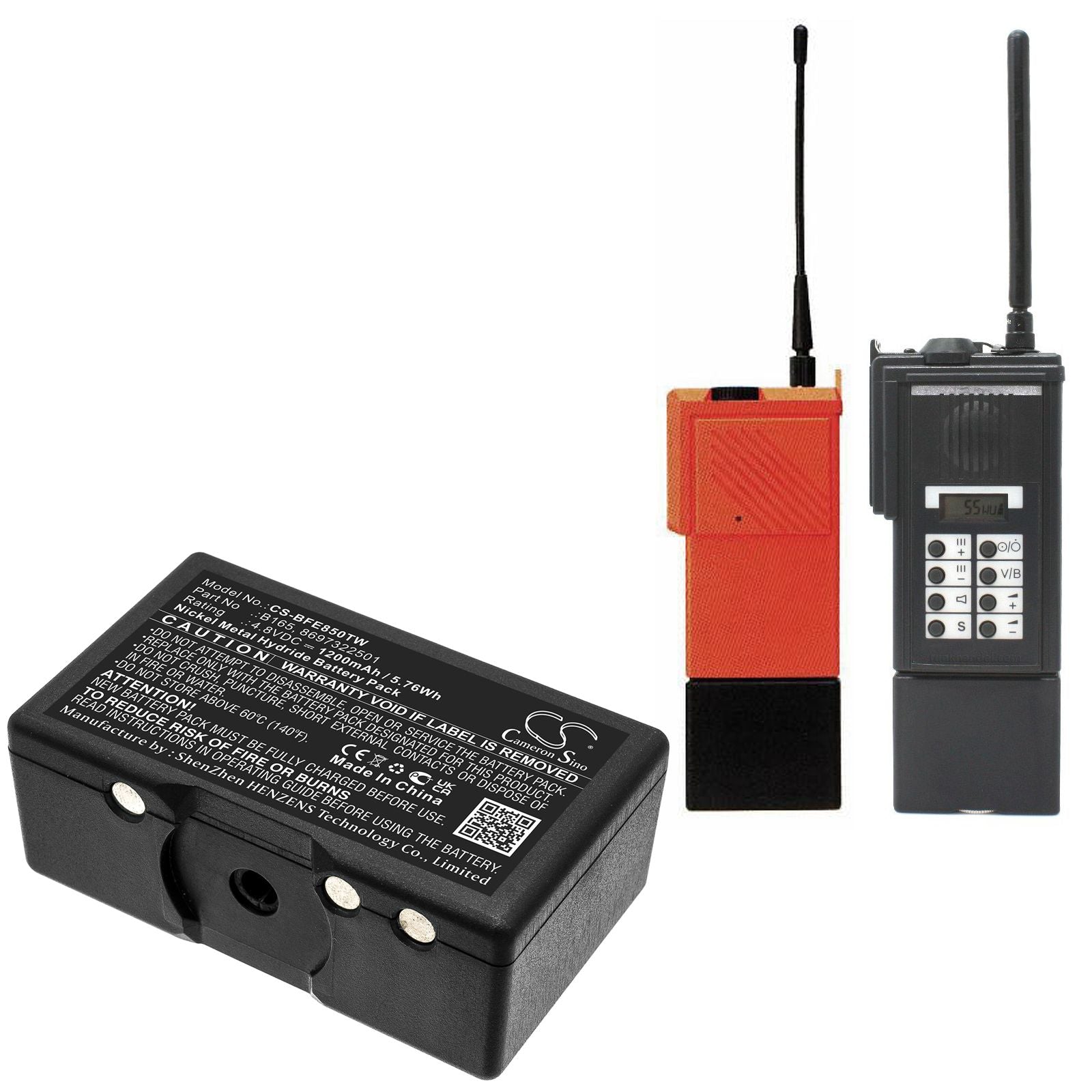 Ni-MH Battery fits Ascom, Se129, T129, Tse129 4.8V, 1200mAh Computer Cameron Sino Technology Limited