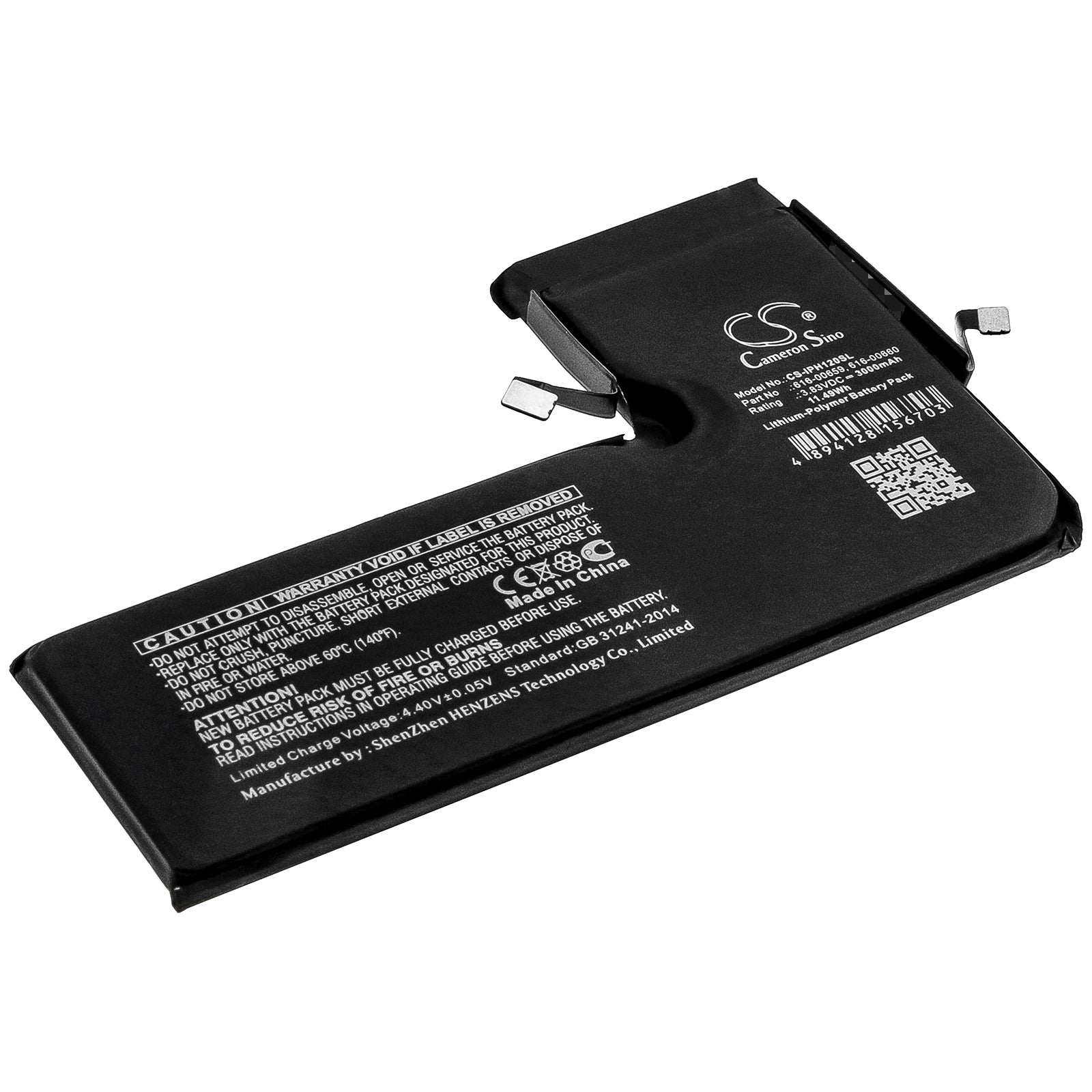 Li-Polymer Battery fits Apple, A2160, A2215 3.83V, 3000mAh Mobile & SmartPhone Cameron Sino Technology Limited