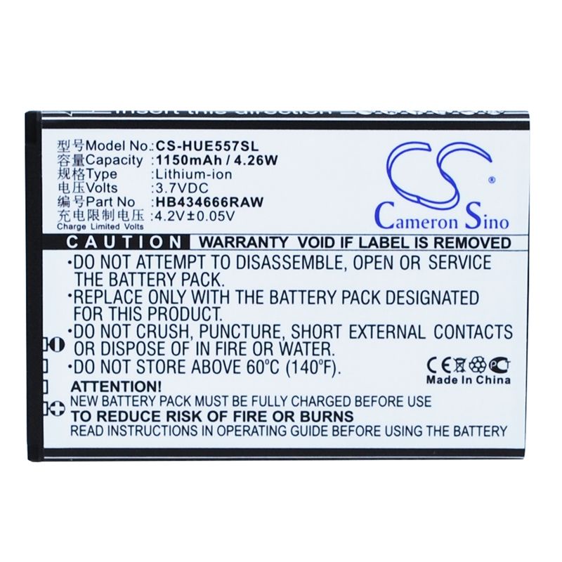 Li-ion Battery fits Huawei, E5573, E5573s, E5573s-32 3.7V, 1150mAh Hotspot Cameron Sino Technology Limited
