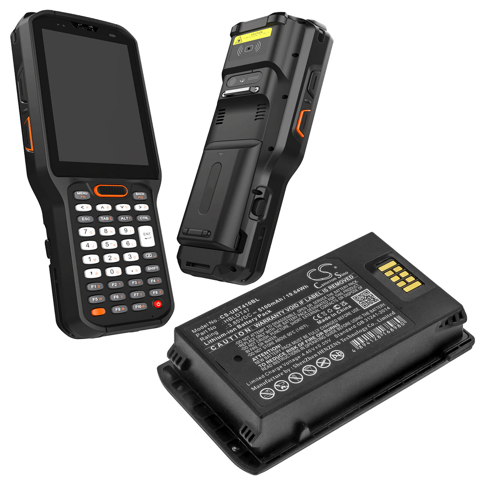 Li-ion Battery fits Urovo, Rt40 3.85V, 5100mAh Barcode Scanner Cameron Sino Technology Limited