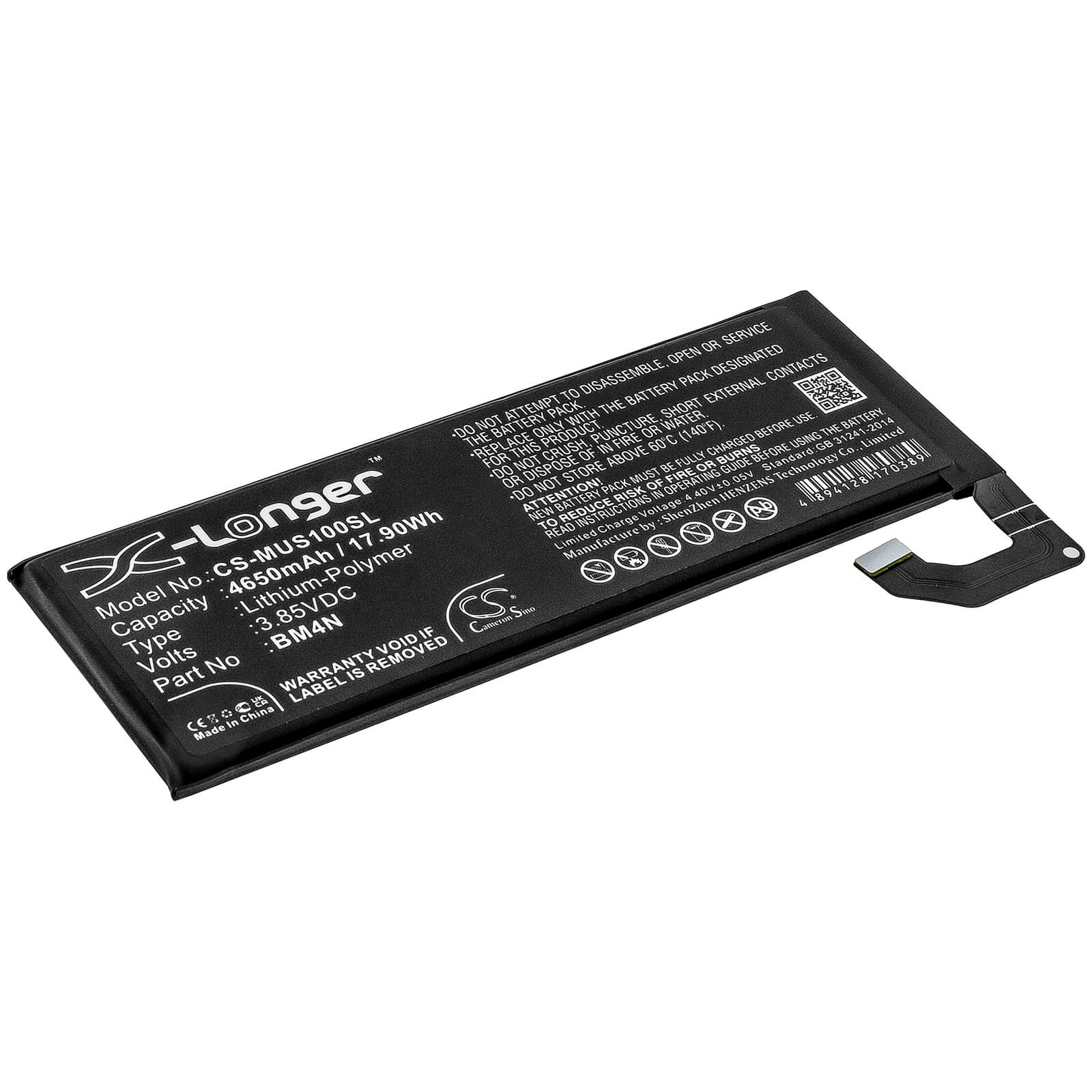Li-ion Battery fits Xiaomi, M2102j2sc, Mi 10, Mi 10 5g 3.85V, 4650mAh Mobile & SmartPhone Cameron Sino Technology Limited