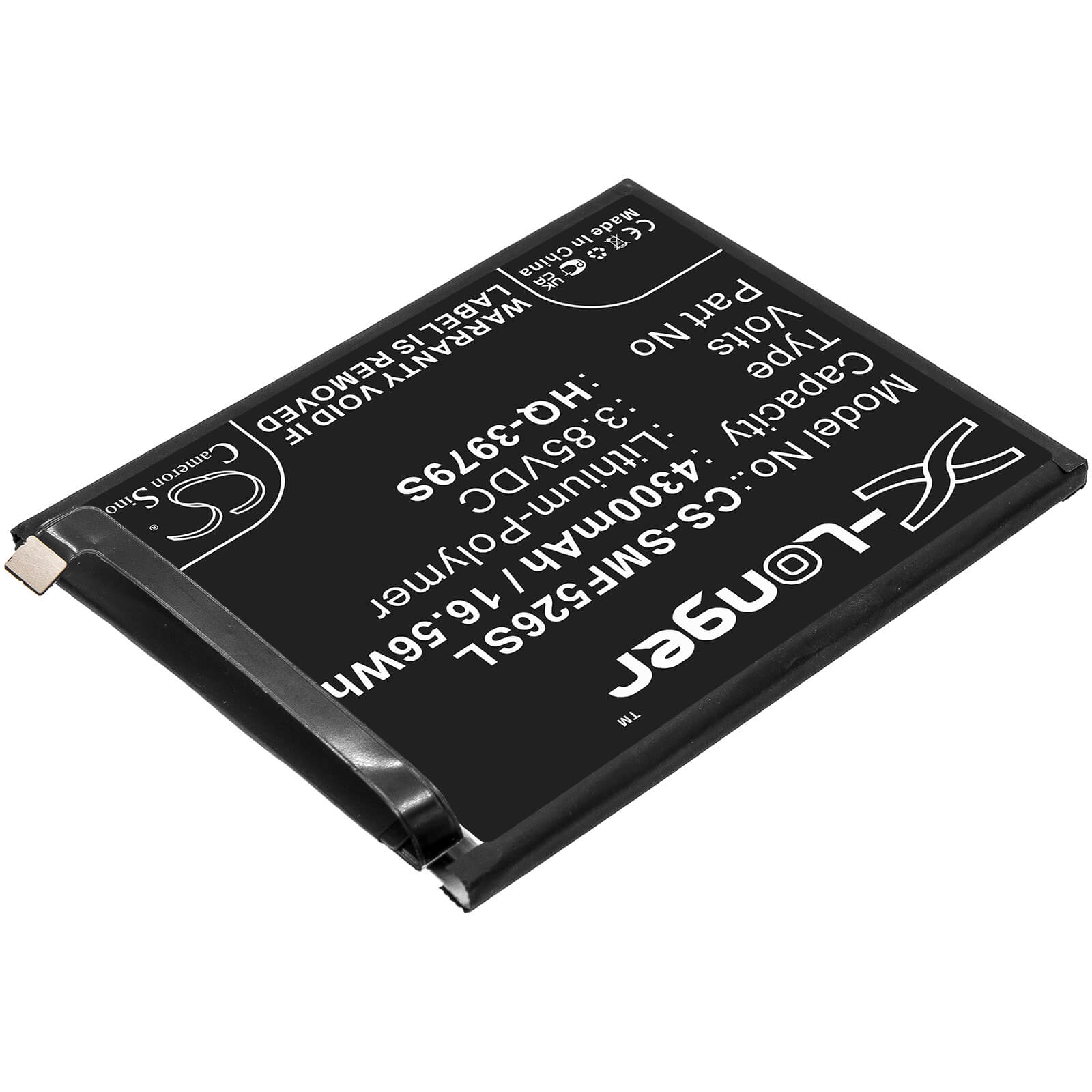 Li-ion Battery fits Samsung, Galaxy F52, Galaxy F52 5g 2021, Sm-e5260 3.85V, 4300mAh Mobile & SmartPhone Cameron Sino Technology Limited