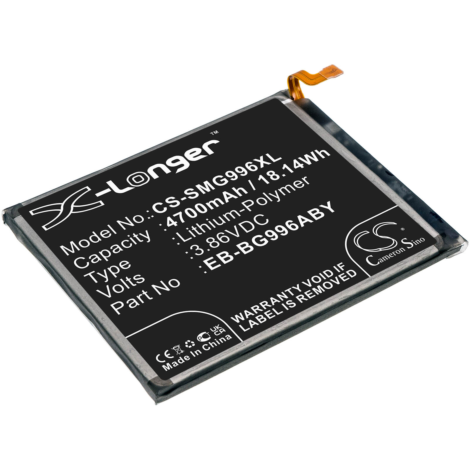 Li-ion Battery fits Samsung, Galaxy S21+, Galaxy S21+ 5g, Scg10 3.85V, 4700mAh Mobile & SmartPhone Cameron Sino Technology Limited