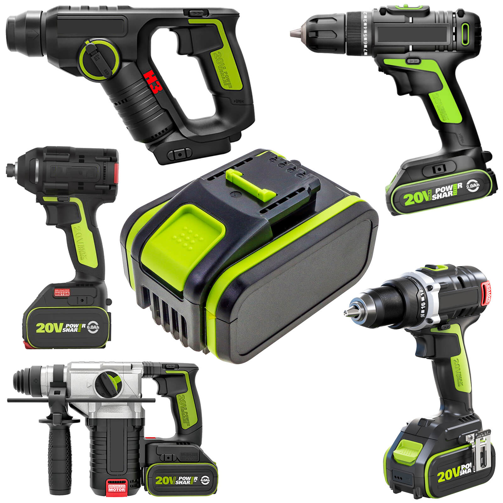 Li-ion Battery fits Worx, Wu172, Wu185, Wu279 20.0V, 4000mAh Power Tools Cameron Sino Technology Limited