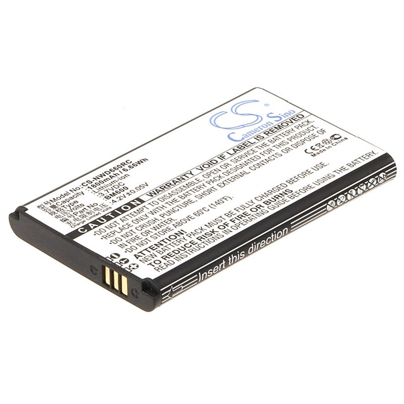 Li-ion Battery fits Nubia, Wd660, Nubia 3.7V, 1800mAh Hotspot Cameron Sino Technology Limited