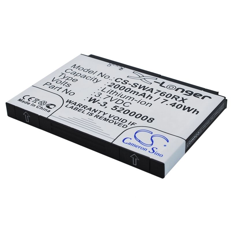 Li-ion Battery Fits Sierra Wireless, Aircard 760, Aircard 760s, Aircard 762s 3.7v, 2000mah Hotspot Cameron Sino Technology Limited