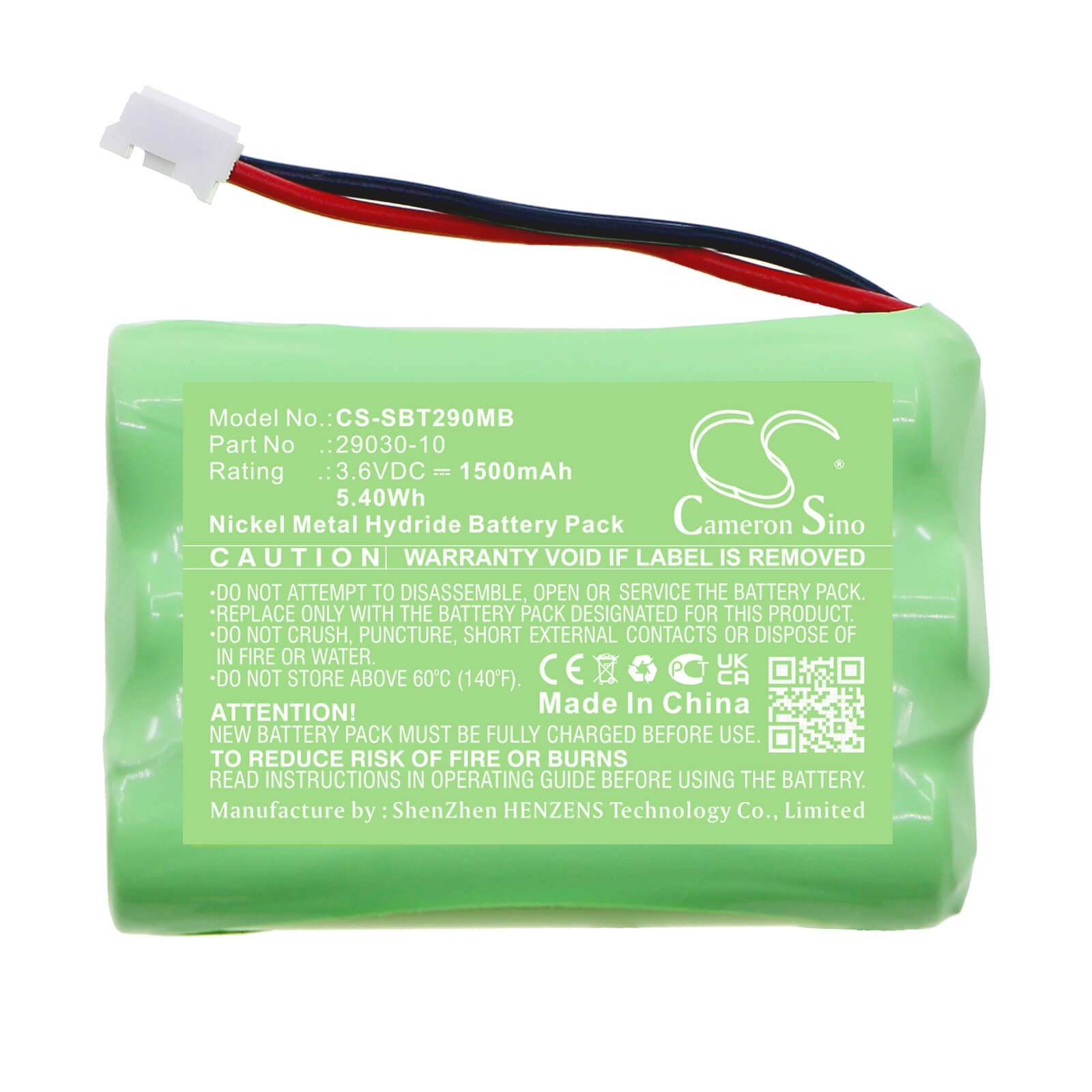 Ni-MH Battery fits Summer, 285650a, 28650 3.6V, 1500mAh / 5.40Wh BabyPhone Cameron Sino Technology Limited
