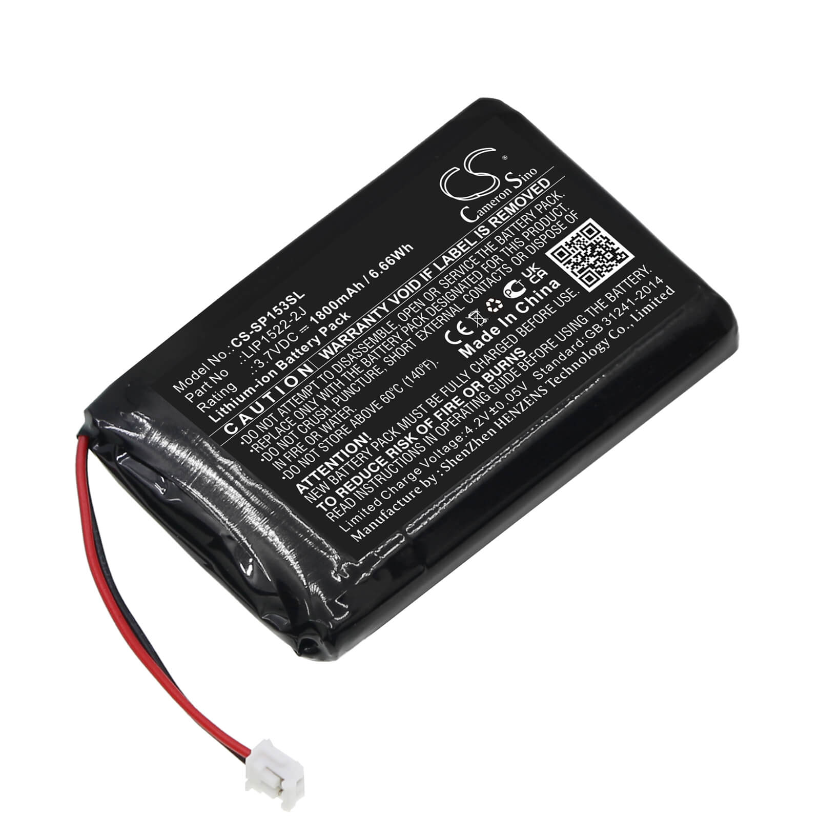 Li-ion Battery fits Sony, Cuh-zct2, Cuh-zct2h 3.7V, 1800mAh / 6.66Wh Game Console Cameron Sino Technology Limited
