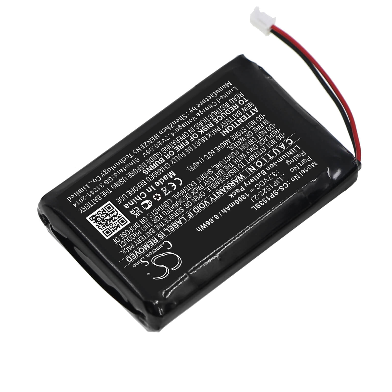 Li-ion Battery fits Sony, Cuh-zct2, Cuh-zct2h 3.7V, 1800mAh / 6.66Wh Game Console Cameron Sino Technology Limited