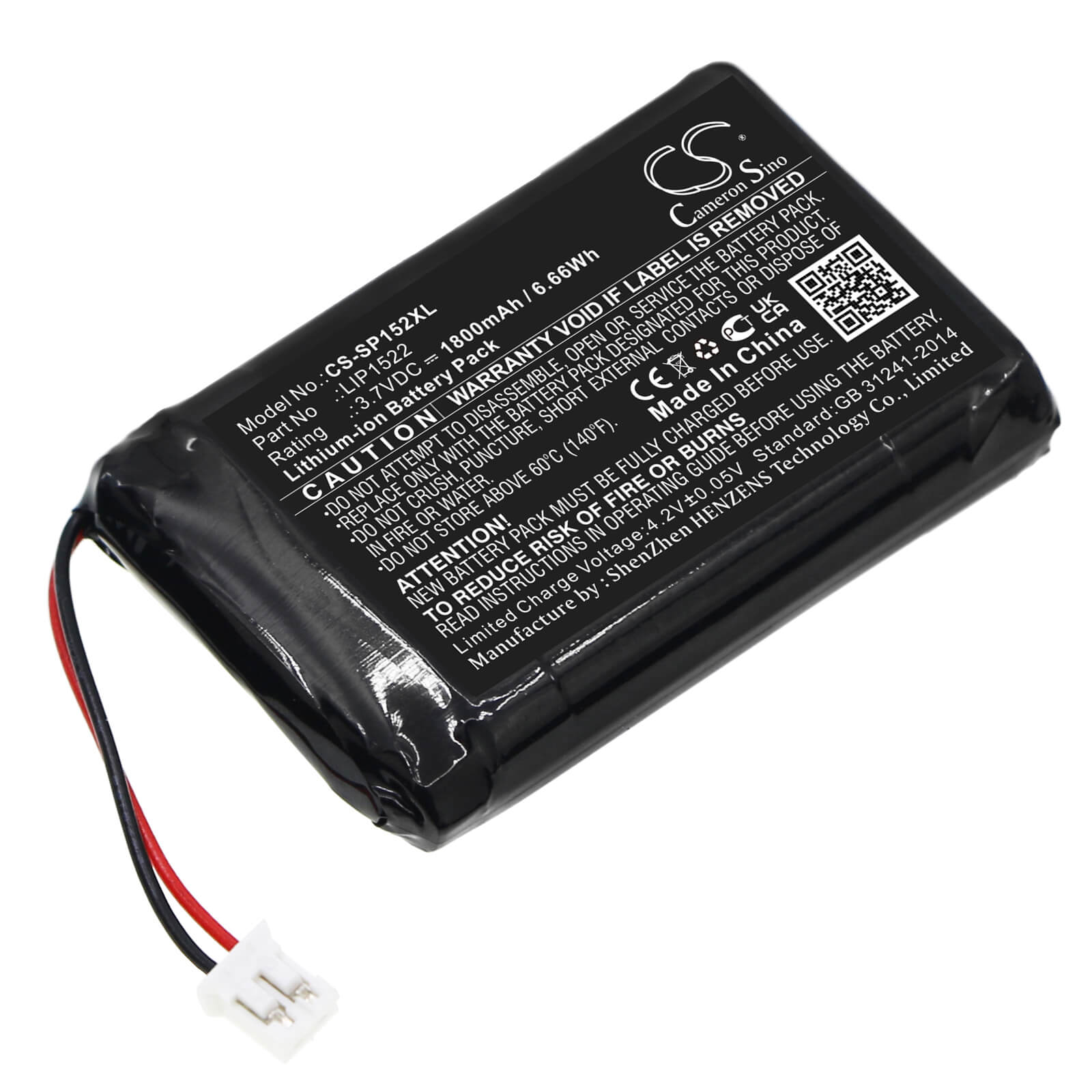 Li-ion Battery fits Sony, Cuh-zct1e, Cuh-zct1h 3.7V, 1800mAh / 6.66Wh Game Console Cameron Sino Technology Limited