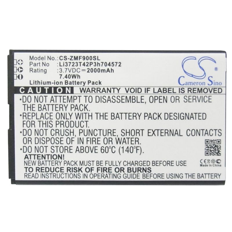 Li-ion Battery Fits Mts, 831ft, 833f, 833ft 3.7v, 2000mah Hotspot Cameron Sino Technology Limited