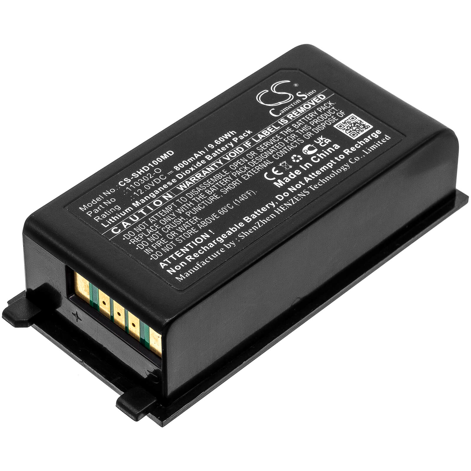 Li-MnO2 Battery fits Schiller, Defibrillator Easyport 12.0V, 800mAh / 9.60Wh Medical Cameron Sino Technology Limited