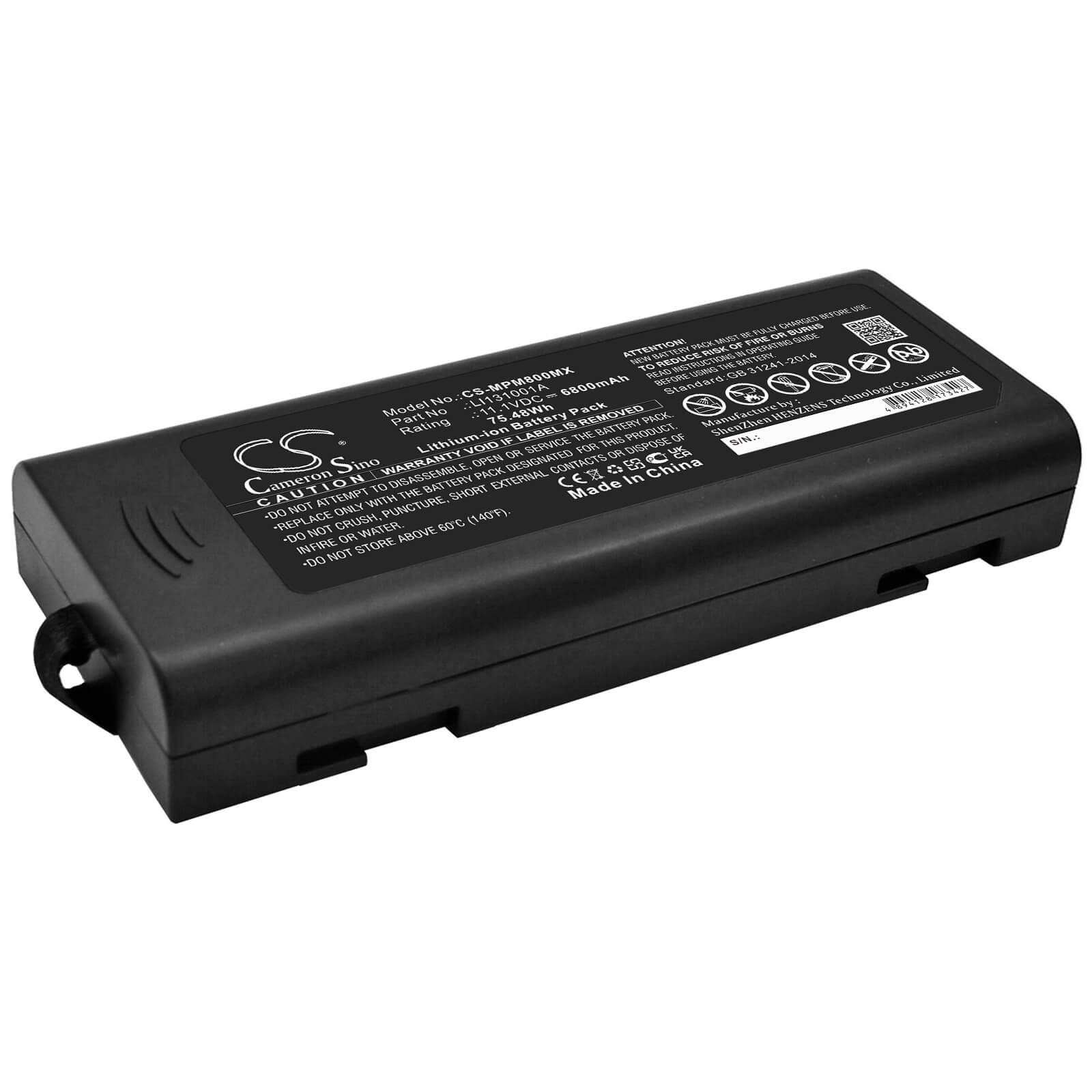 Li-ion Battery fits Mindray, Imec10, Imec12 11.1V, 6800mAh / 75.48Wh Medical Cameron Sino Technology Limited