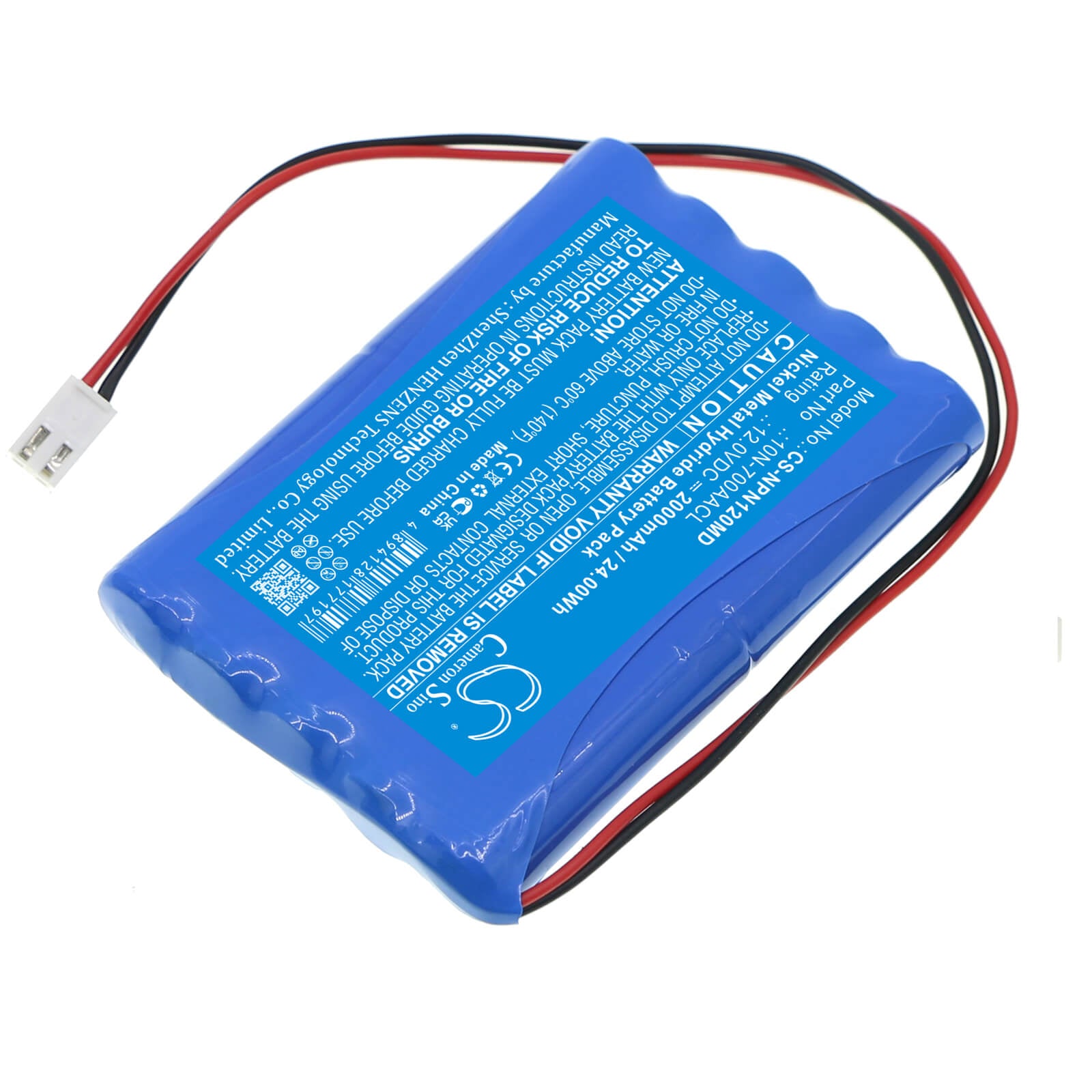 Ni-MH Battery fits Nipro, Ncu-12 12.0V, 2000mAh / 24.00Wh Medical Cameron Sino Technology Limited