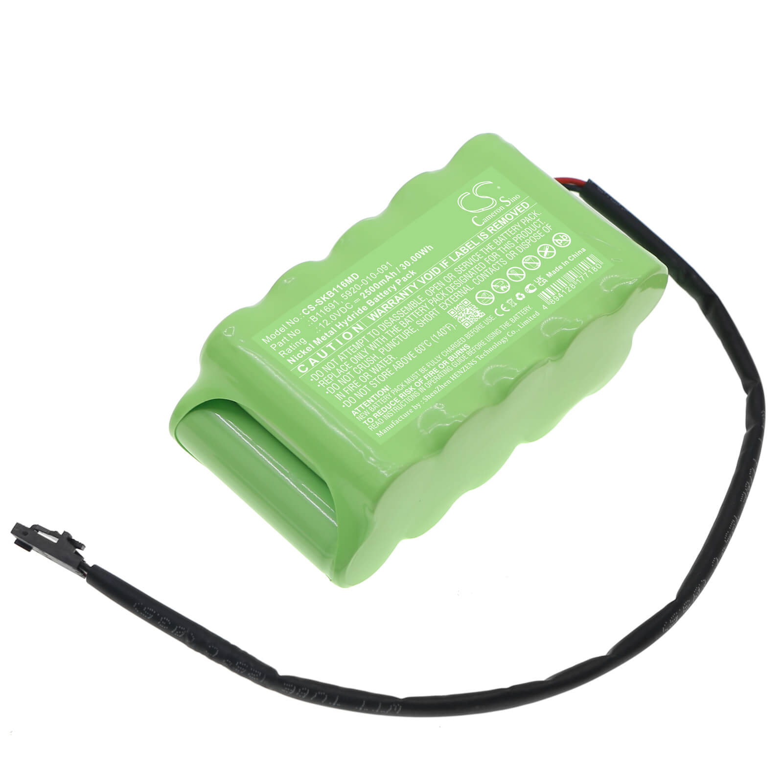 Ni-MH Battery fits Stryker, 0axinst10, 0axstgx10 12.0V, 2500mAh / 30.00Wh Medical Cameron Sino Technology Limited