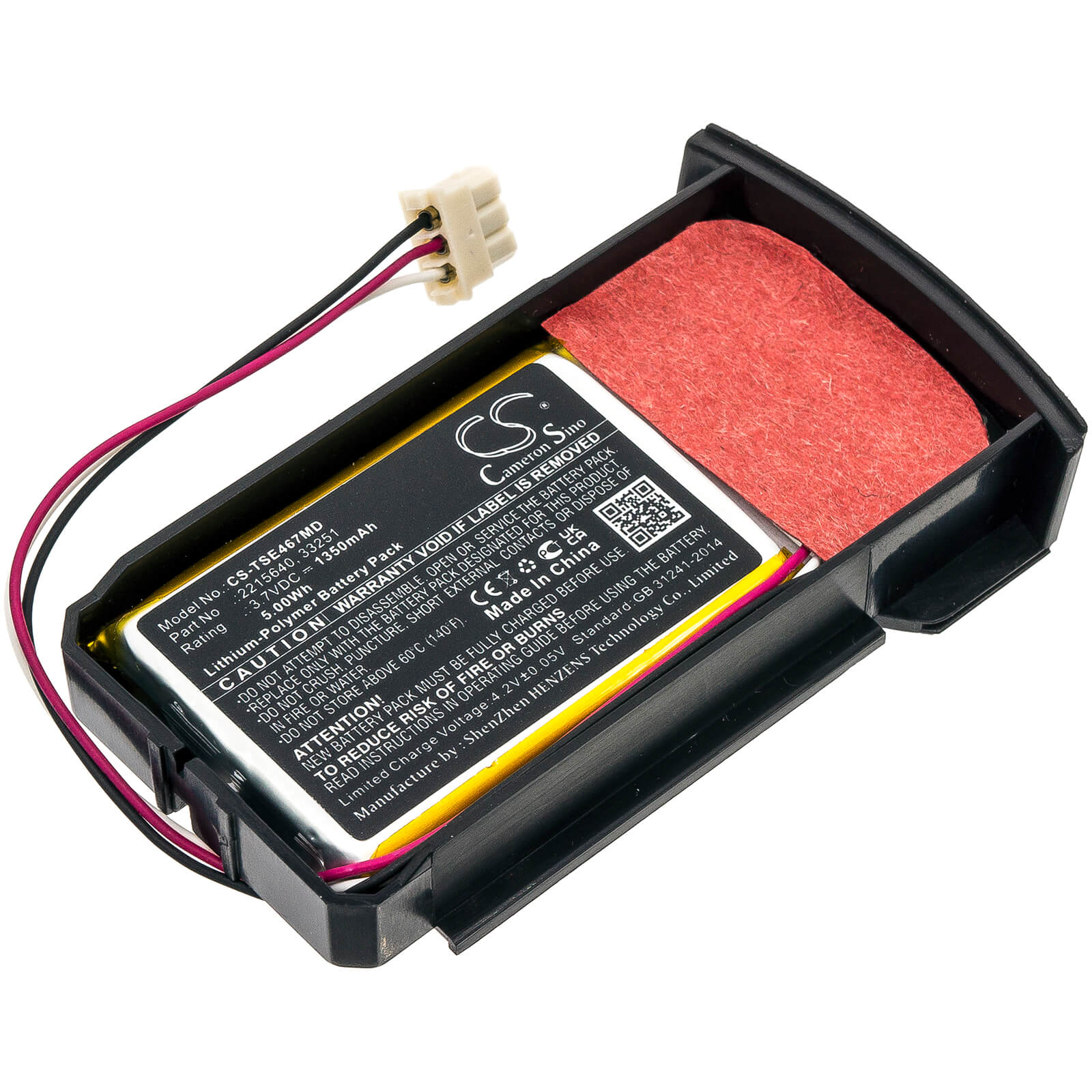Li-Polymer Battery fits Thermo Scientific, 4672 Multichannel, E1 Clip Tip 4671 Single Channe 3.7V, 1350mAh / 5.00Wh Medical Cameron Sino Technology Limited