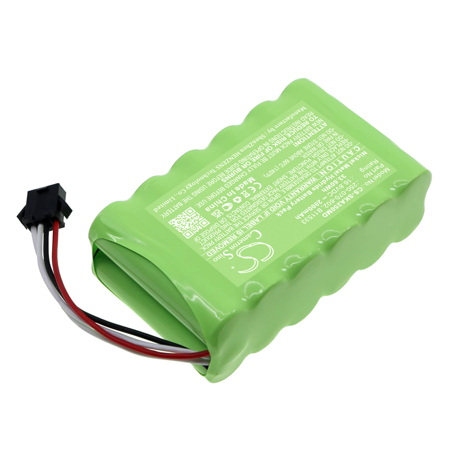 Ni-MH Battery fits Zede, Single Micro Injection Pump, Zd-50c6 14.4V, 2000mAh / 28.80Wh Medical Cameron Sino Technology Limited