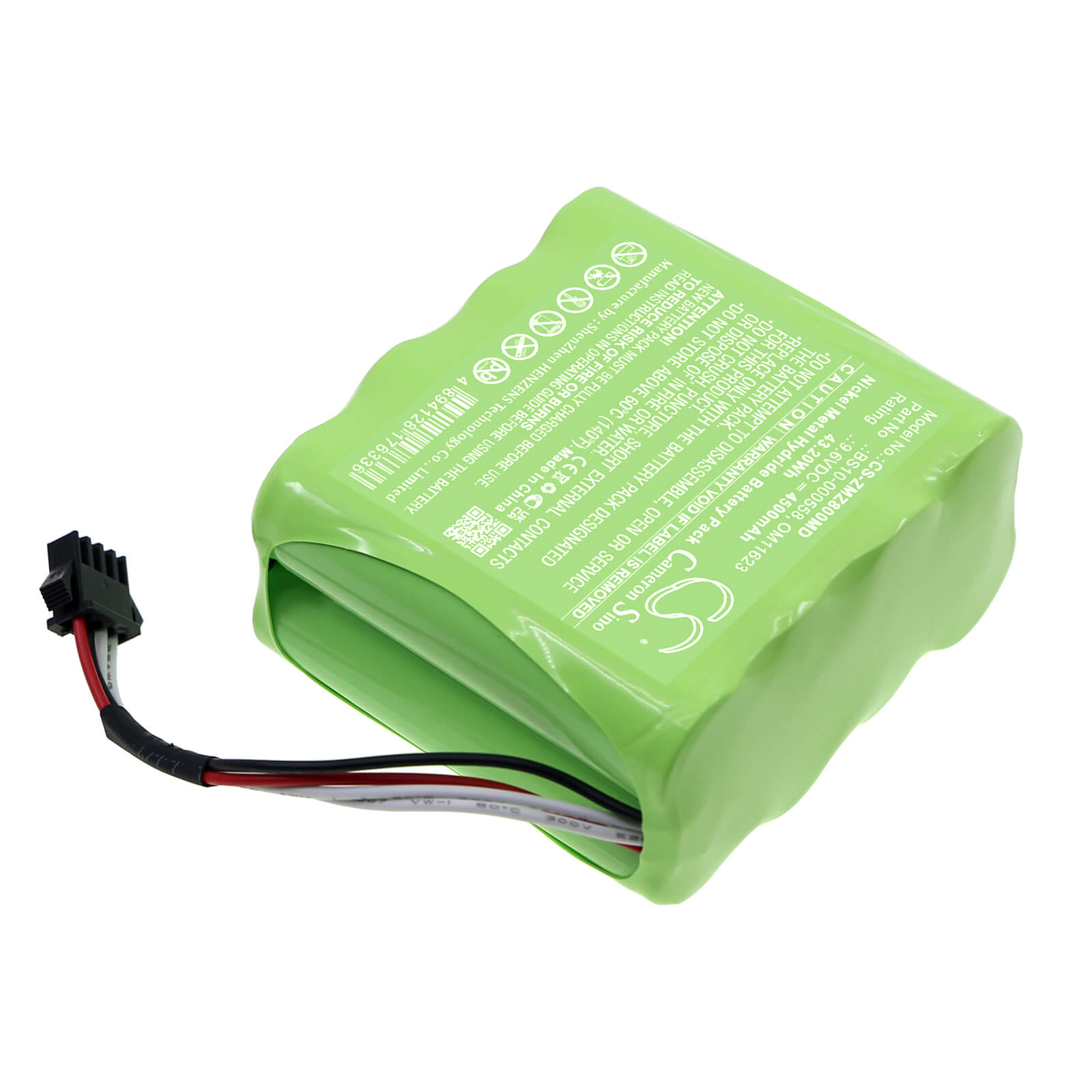 Ni-MH Battery fits Zyno Medical, Z-800 Infusion Pump 9.6V, 4500mAh / 43.20Wh Medical Cameron Sino Technology Limited