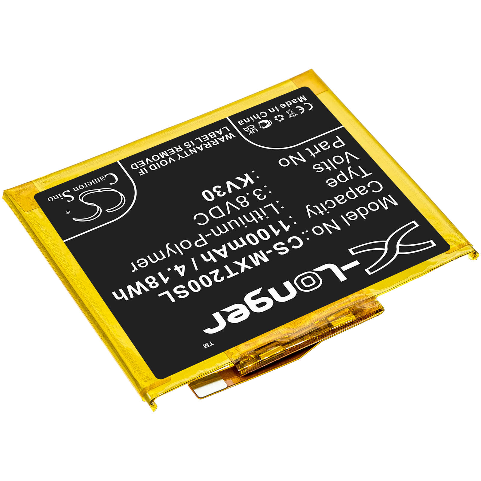Li-Polymer Battery fits Motorola, Razr 2019, Voyager 3.8V, 1100mAh / 4.18Wh Mobile & SmartPhone Cameron Sino Technology Limited