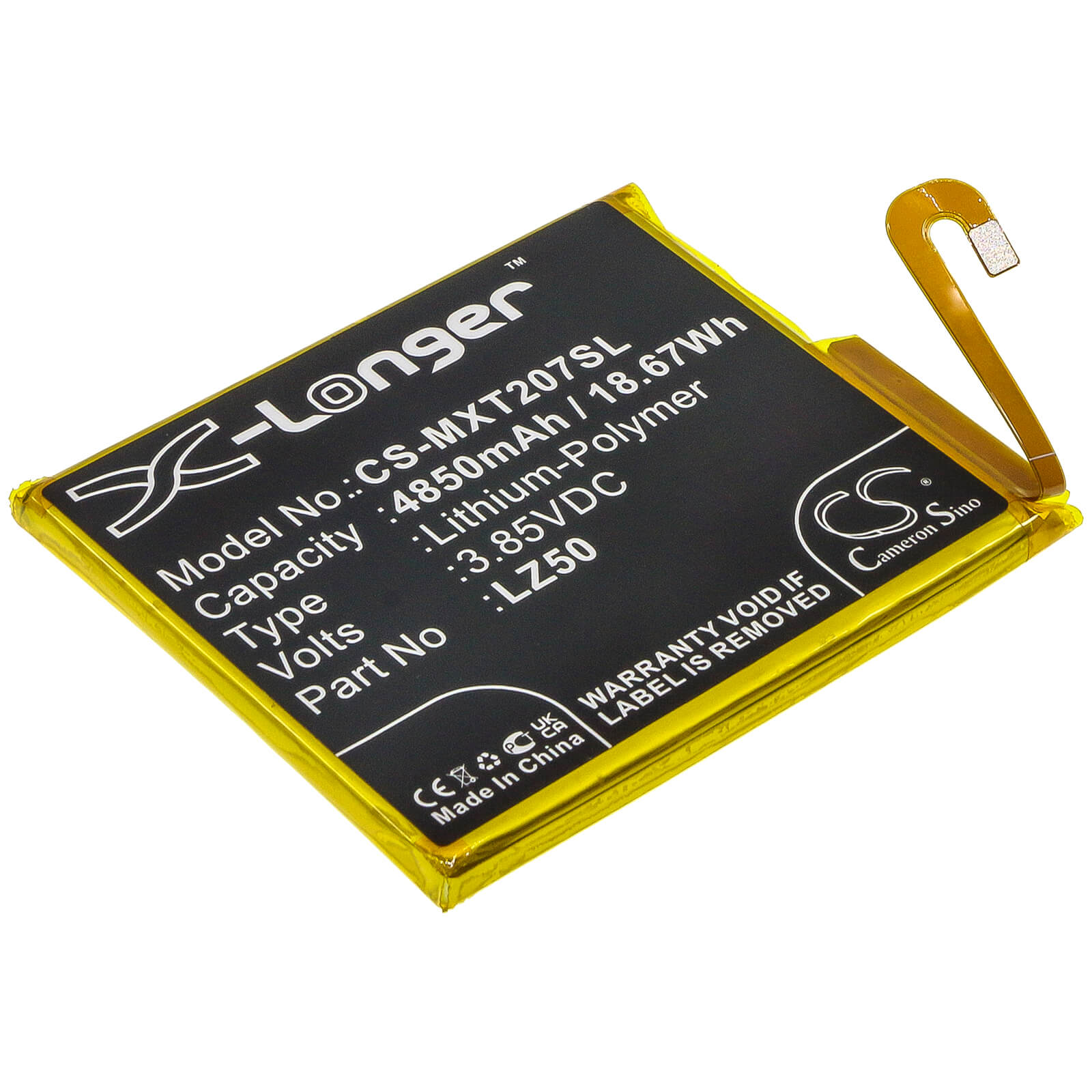 Li-Polymer Battery fits Motorola, Moto G 5g Plus, Moto G100 3.85V, 4850mAh / 18.67Wh Mobile & SmartPhone Cameron Sino Technology Limited