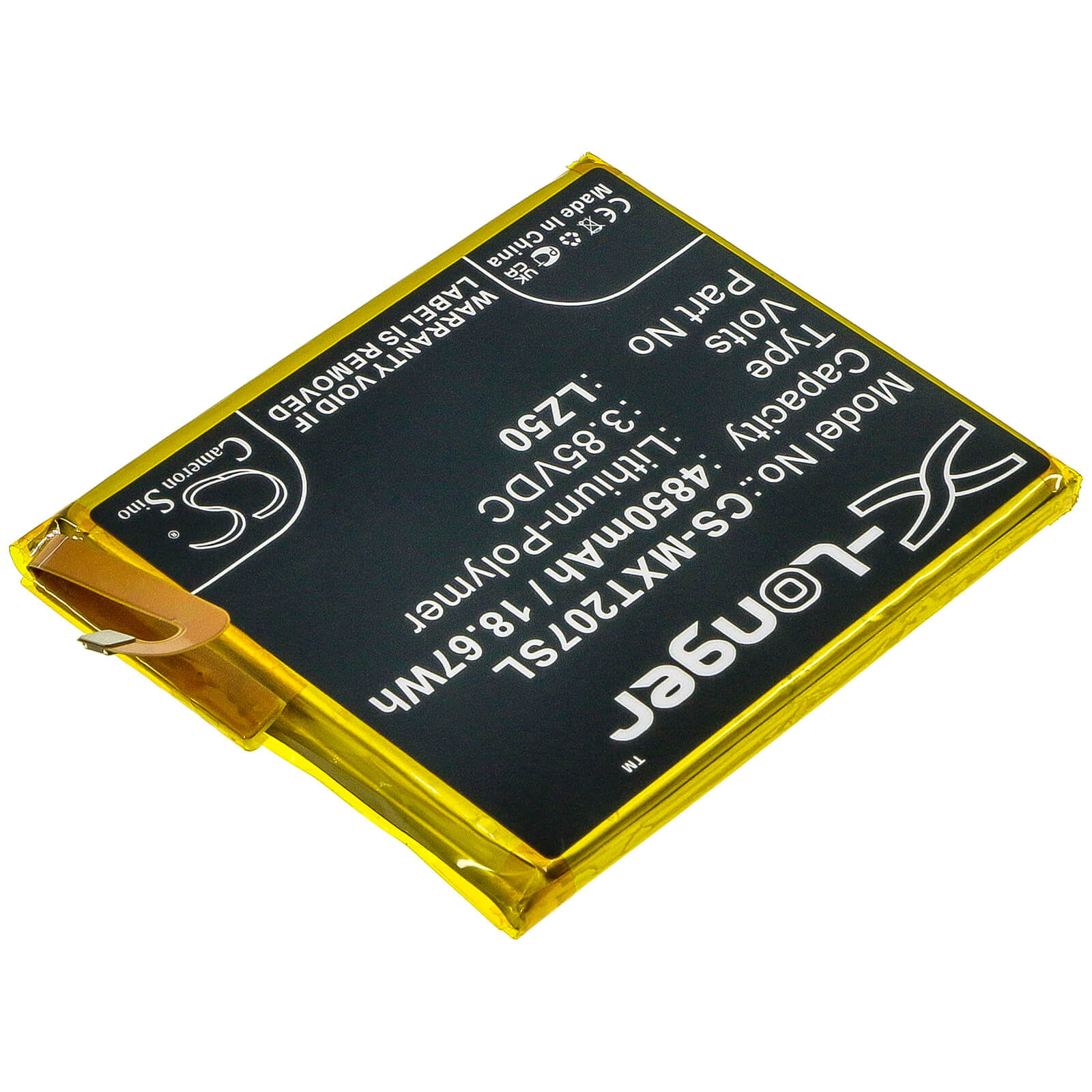 Li-Polymer Battery fits Motorola, Moto G 5g Plus, Moto G100 3.85V, 4850mAh / 18.67Wh Mobile & SmartPhone Cameron Sino Technology Limited