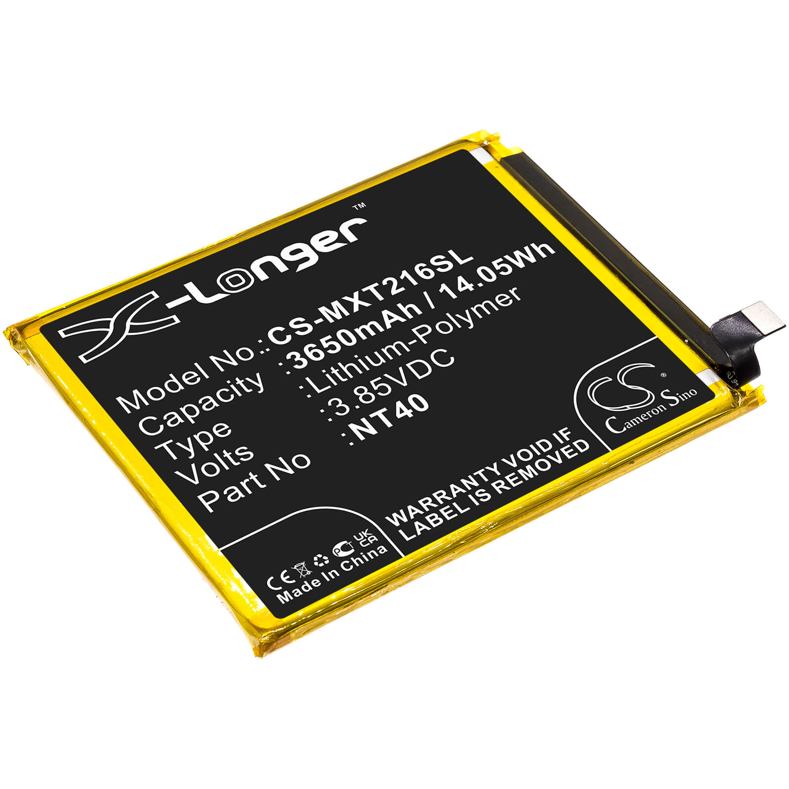 Li-Polymer Battery fits Motorola, G Pure 2021, Moto G Pure 3.85V, 3650mAh / 14.05Wh Mobile & SmartPhone Cameron Sino Technology Limited